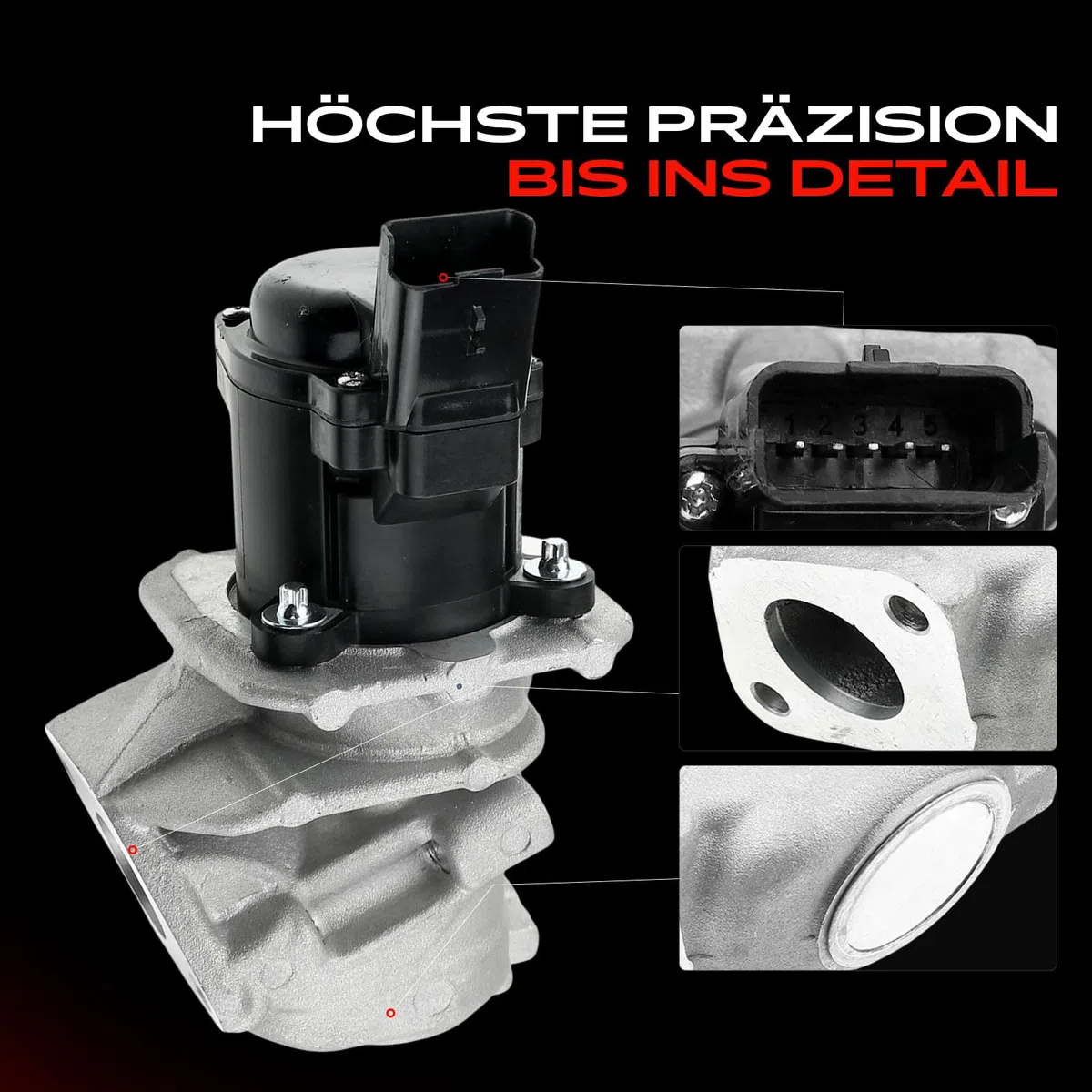 Frankberg AGR-Ventil Abgasrückführung für Berlingo C2 C3 C4 C5 Jumpy Xsara Picasso Scudo C-Max DM2 Fiesta Focus II Fusion 1.6L Diesel 2003-Heute 9672880080