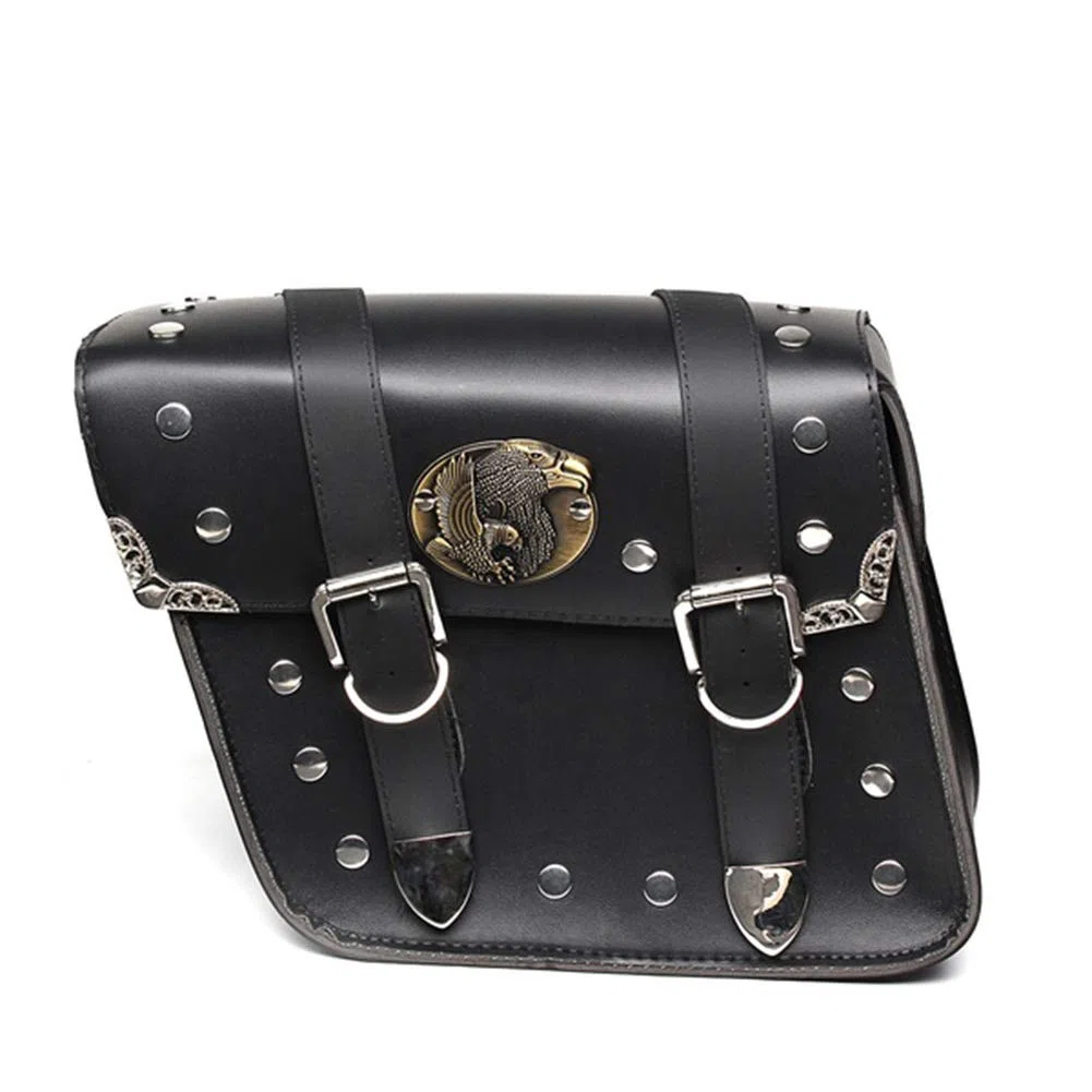 Motorrad-Satteltasche, Universelle PU-Leder-Motorrad-Satteltaschen Sattelwerkzeugtaschen Linke und Rechte Tasche Auto-Innenraum