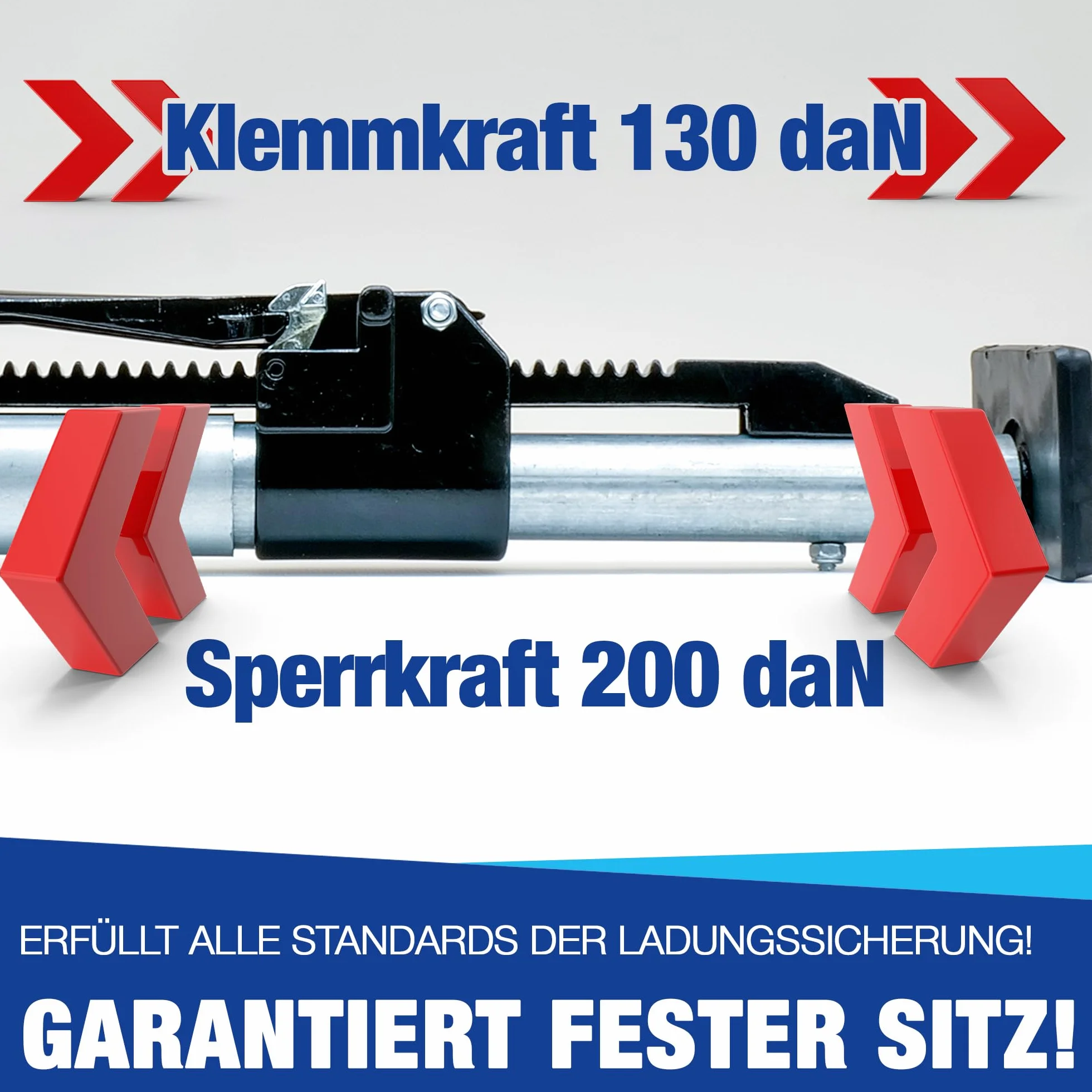 NTG Klemmbalken 1630–2000 mm – ausziehbare Spannstange zur Transportsicherung für LKW, Anhänger & Transporter – robuste Ladungssicherung Stange aus Aluminium mit Sperrfunktion – 4 Stück