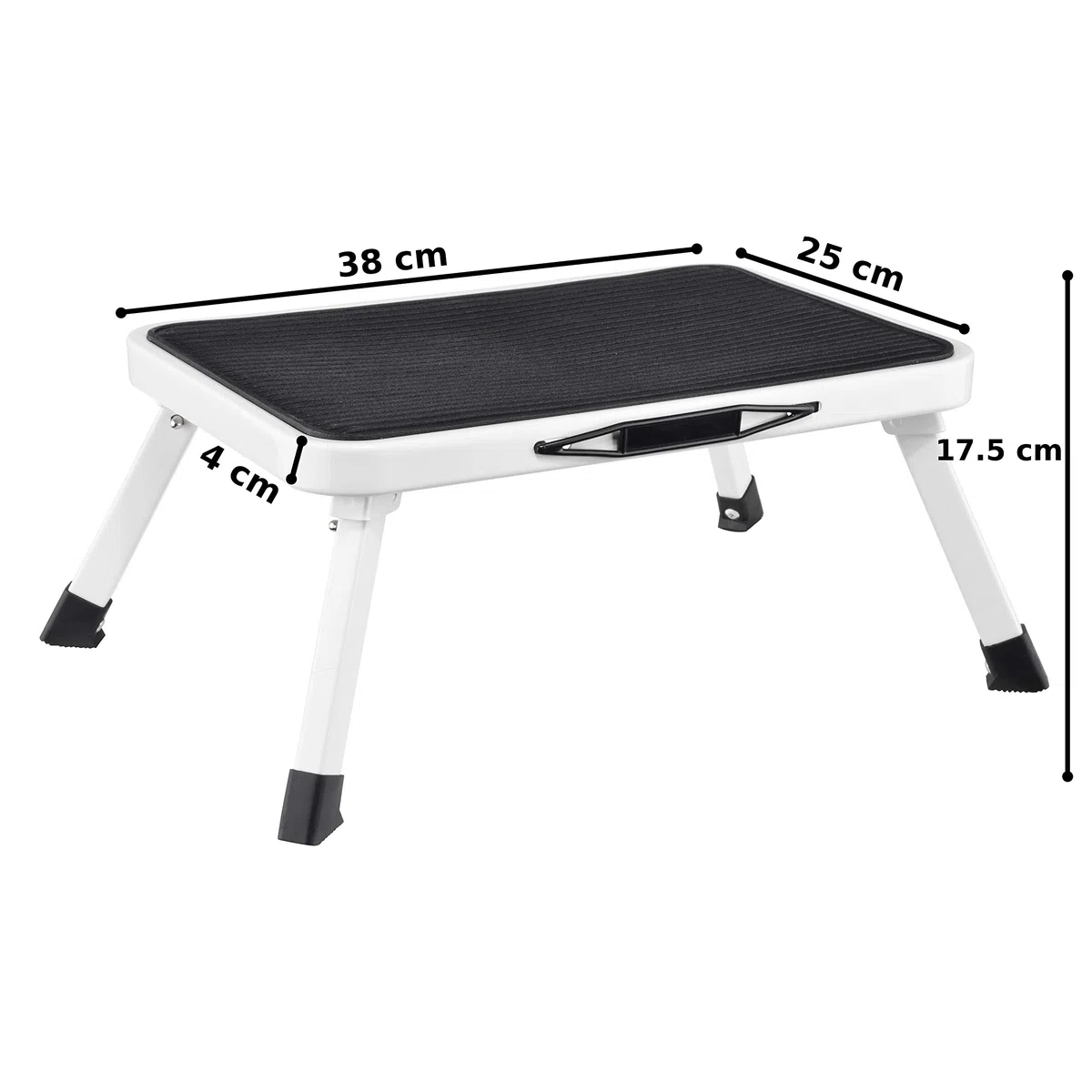 Wohnwagen Trittstufe klappbar - Tritt belastbar bis 150 kg - Camping Klapptritt mit Rutschfester Oberfläche
