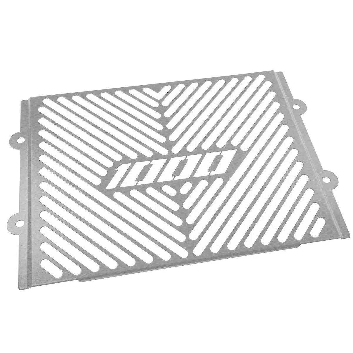 ZIEGER Kühlerabdeckung ohne Seitenabdeckung kompatibel mit Yamaha FZS 1000 Fazer Logo silber