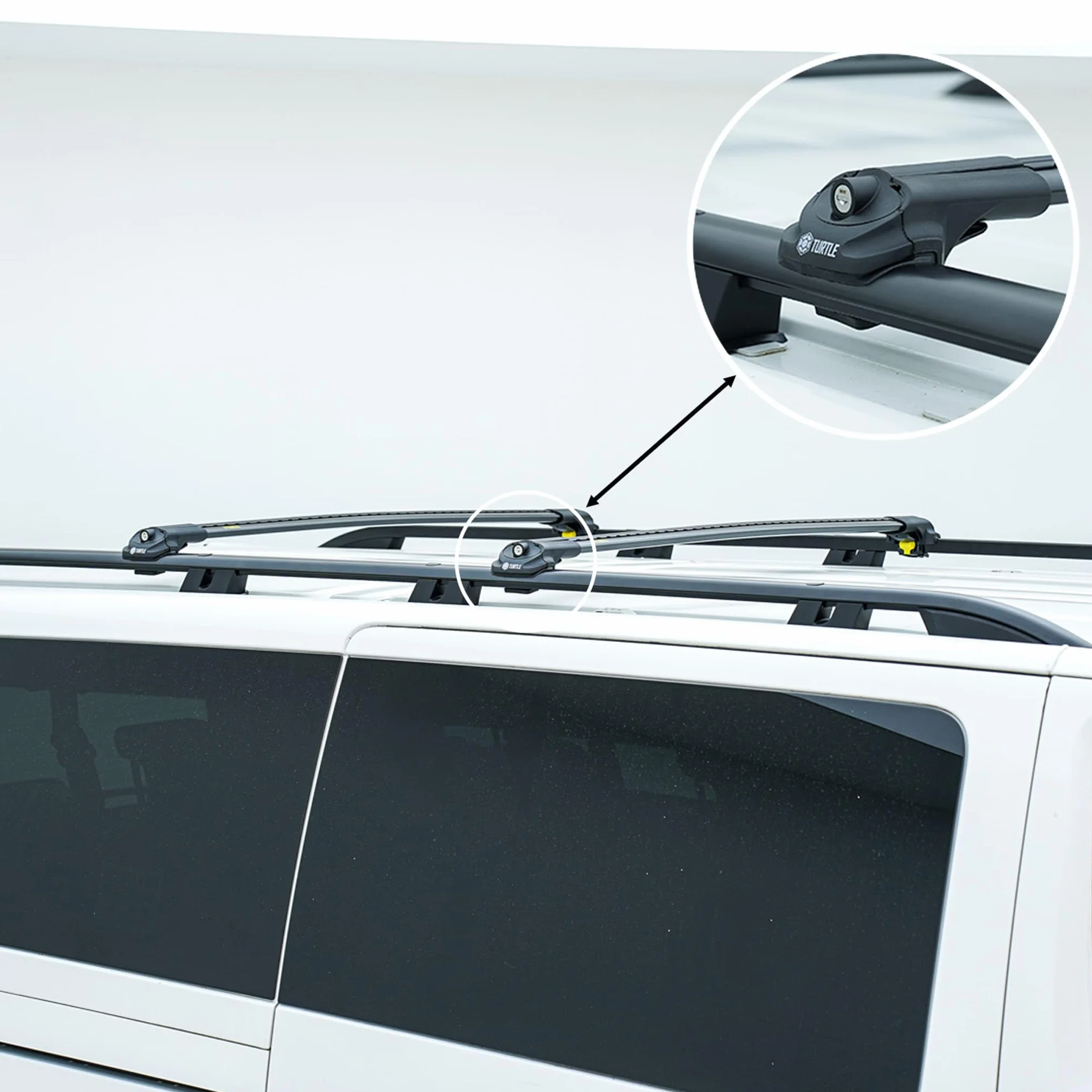 TURTLE Für Dacia Dokker 2013-2024 Crown Dachreling | SCHWARZ