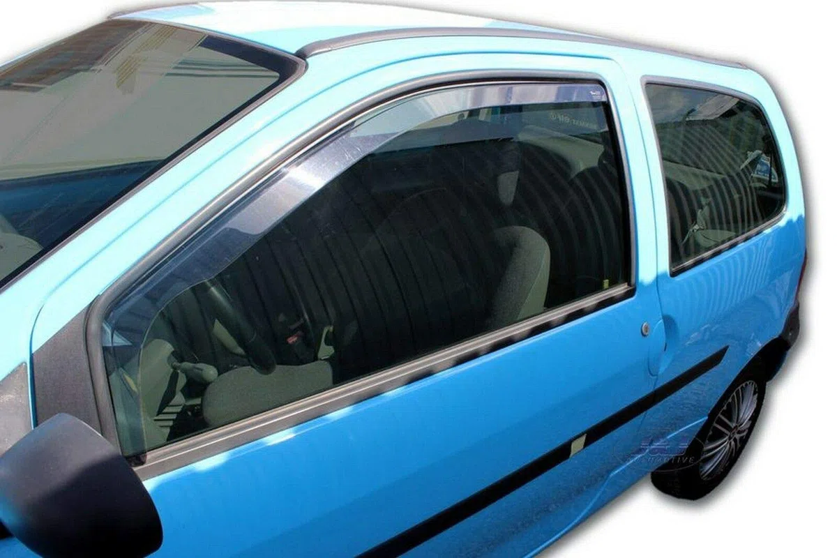 J&J AUTOMOTIVE Windabweiser passend für Renault Twingo 3-Türer 2000-2007 2tlg, Heko Regenabweiser Vorne Getönt Dunkel Passform