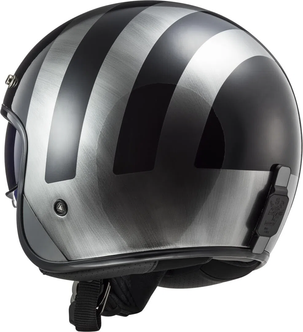 LS2, Jet-Motorradhelm BOB II LINES Gloss Black Jeans, XS