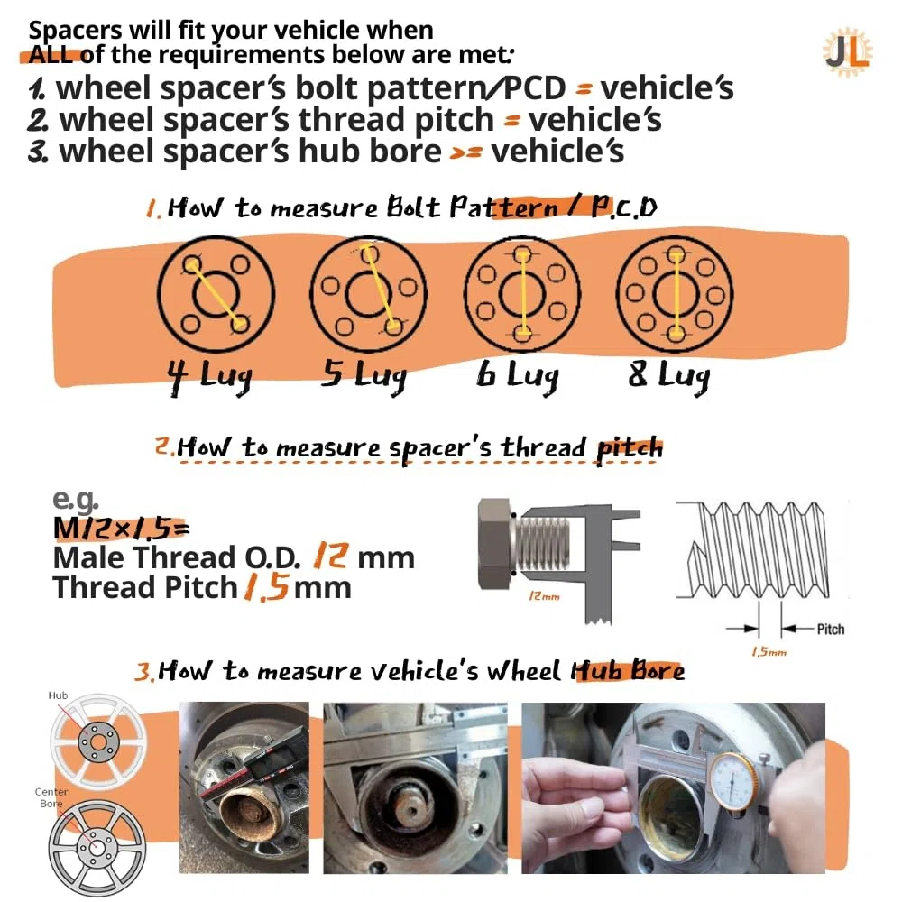 JINLING KJ Spurverbreiterungen PCD 4x100 Nabenbohrung 54 mm für Alto Swift Alivio Every Spacia Celerio P-eugeot 107/108 Ci-troen C1, 2 Stück
