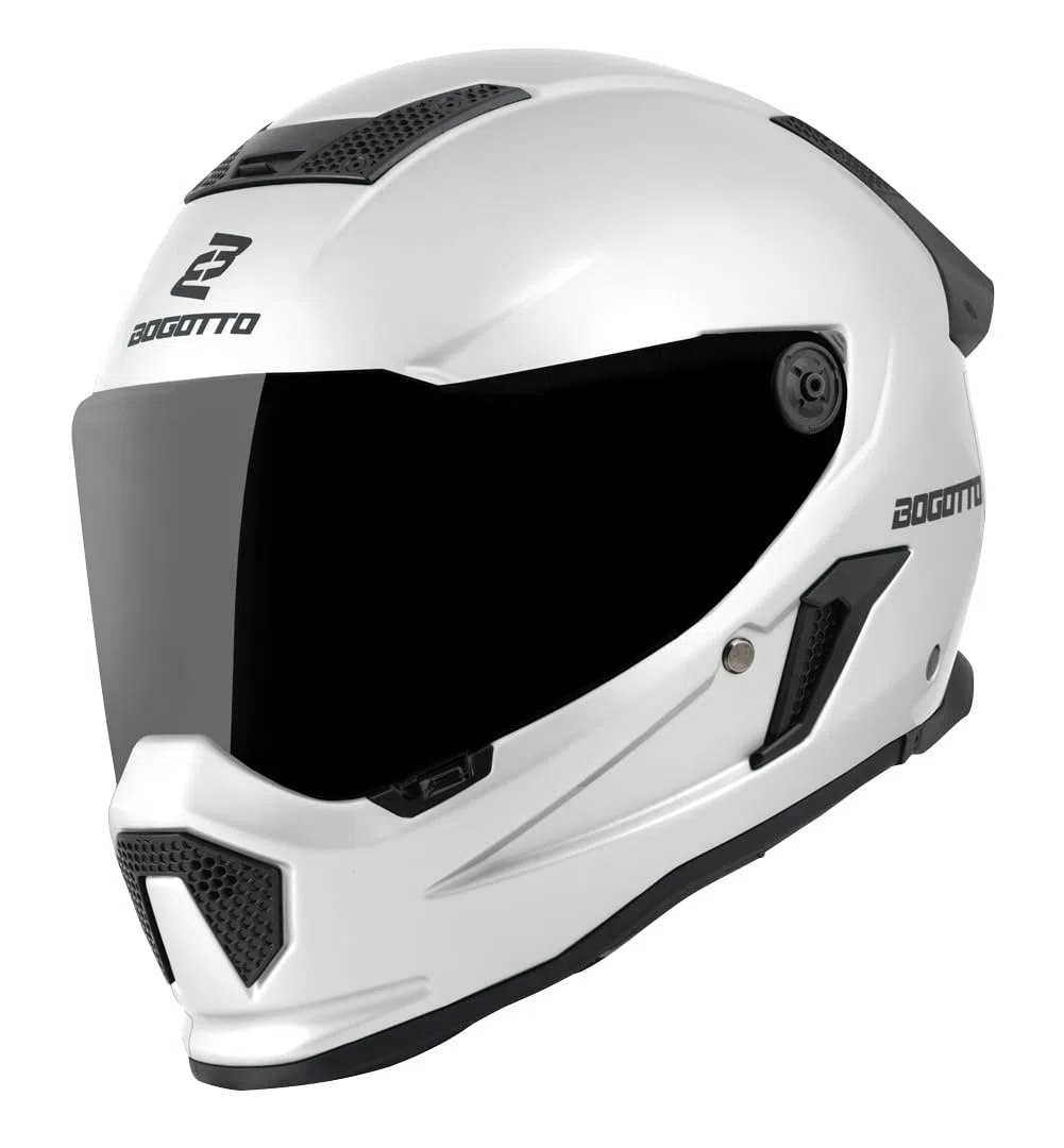 Bogotto Rapto Helm, Weiß Matt, XL, Integralhelm, ECE 22.06 | Beschlaghemmend