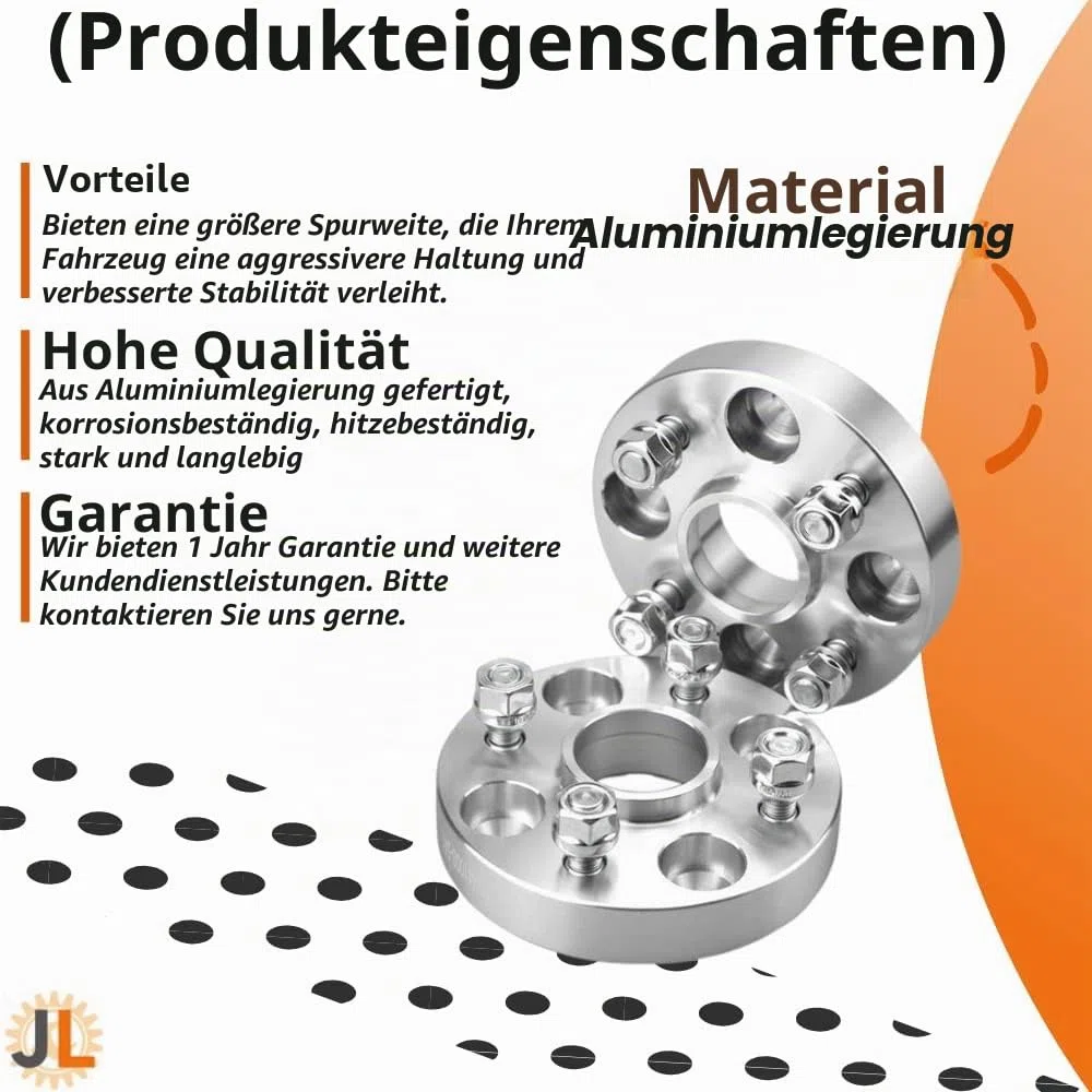 JINLING KJ Spurverbreiterungen PCD 4x100 Nabenbohrung 54 mm für Alto Swift Alivio Every Spacia Celerio P-eugeot 107/108 Ci-troen C1, 2 Stück