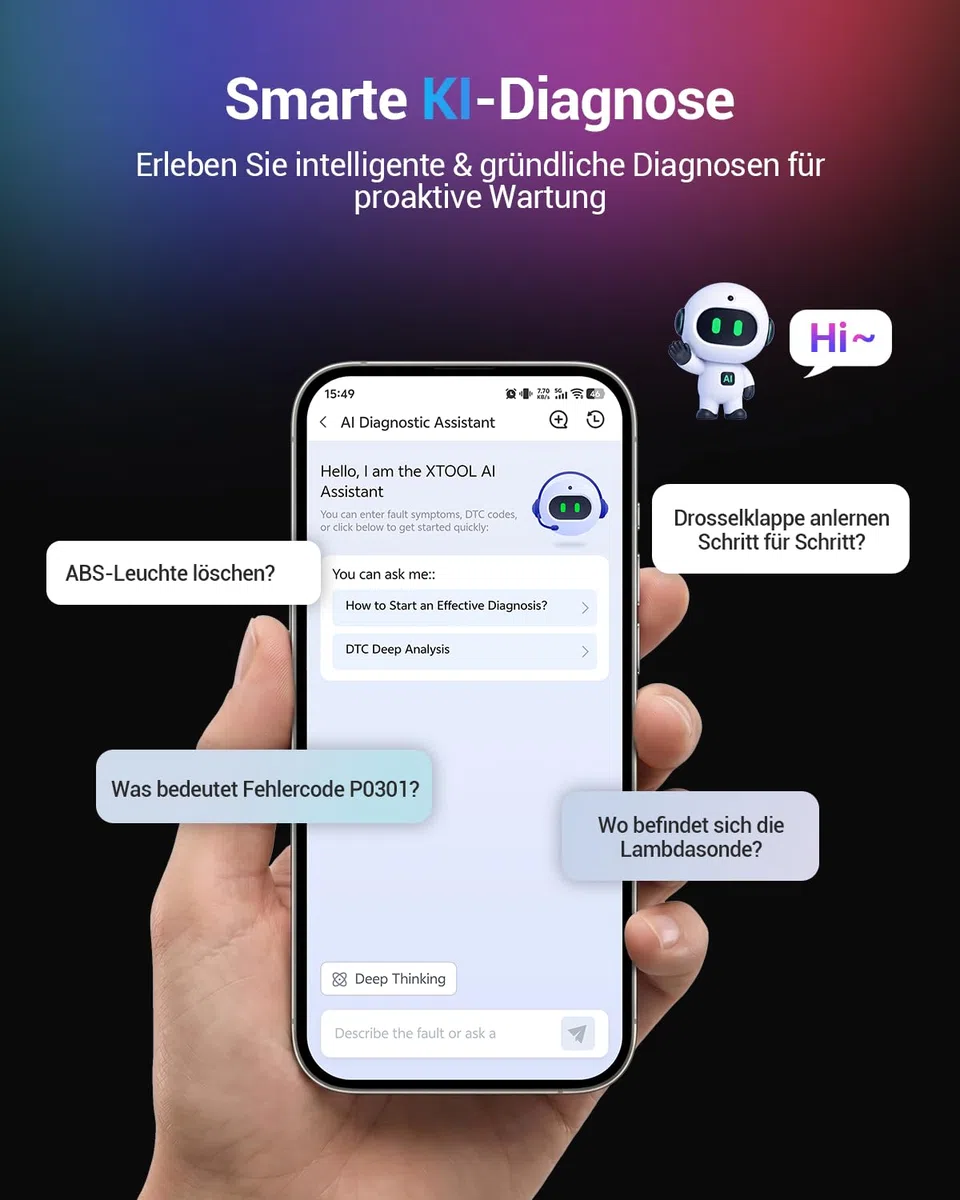 XTOOL A30M OBD2 Diagnosegerät Bluetooth, Diagnosegerät Auto mit Bidirektionaler für Alle Systeme, Kfz-Auslesegerät für Android/iOS mit 26+ Resets (Öl/ABS/BMS/DPF), CAN FD, Lebenslange Updates
