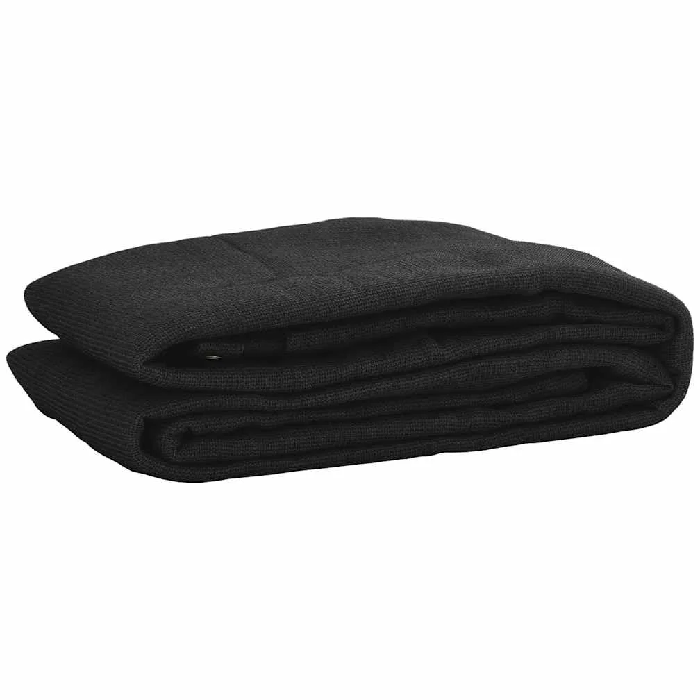 Mangloder Containernetz aus HDPE 4 x 9 m Schwarz wetterfestes Abdecknetz mit Messingösen für sichere Ladungssicherung im Transport, UV- und, atmungsaktiv, ideal für Laderaum