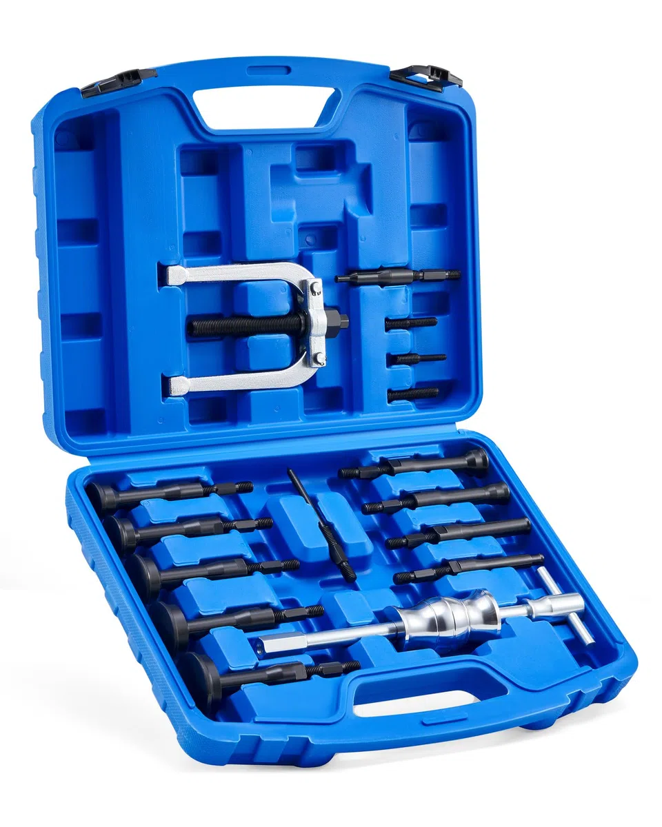 Orion Motor Tech Innenlager Abzieher Set 16-teilig, Lagerabzieher Innen mit Gleithammer und Abziehvorrichtung, Innenabzieher Kit für Kugellager und Buchsen (6 mm bis 59 mm)