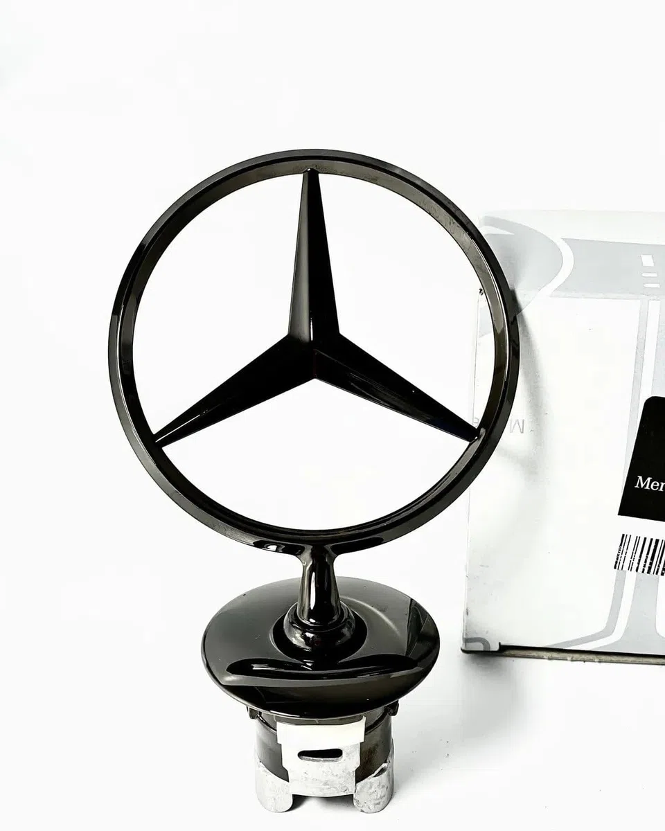 Mercedes-Benz Stern Motorhaube Schwarz Original A2238177300 für C-Klasse, E-Klasse, S-Klasse, GLS, CLK