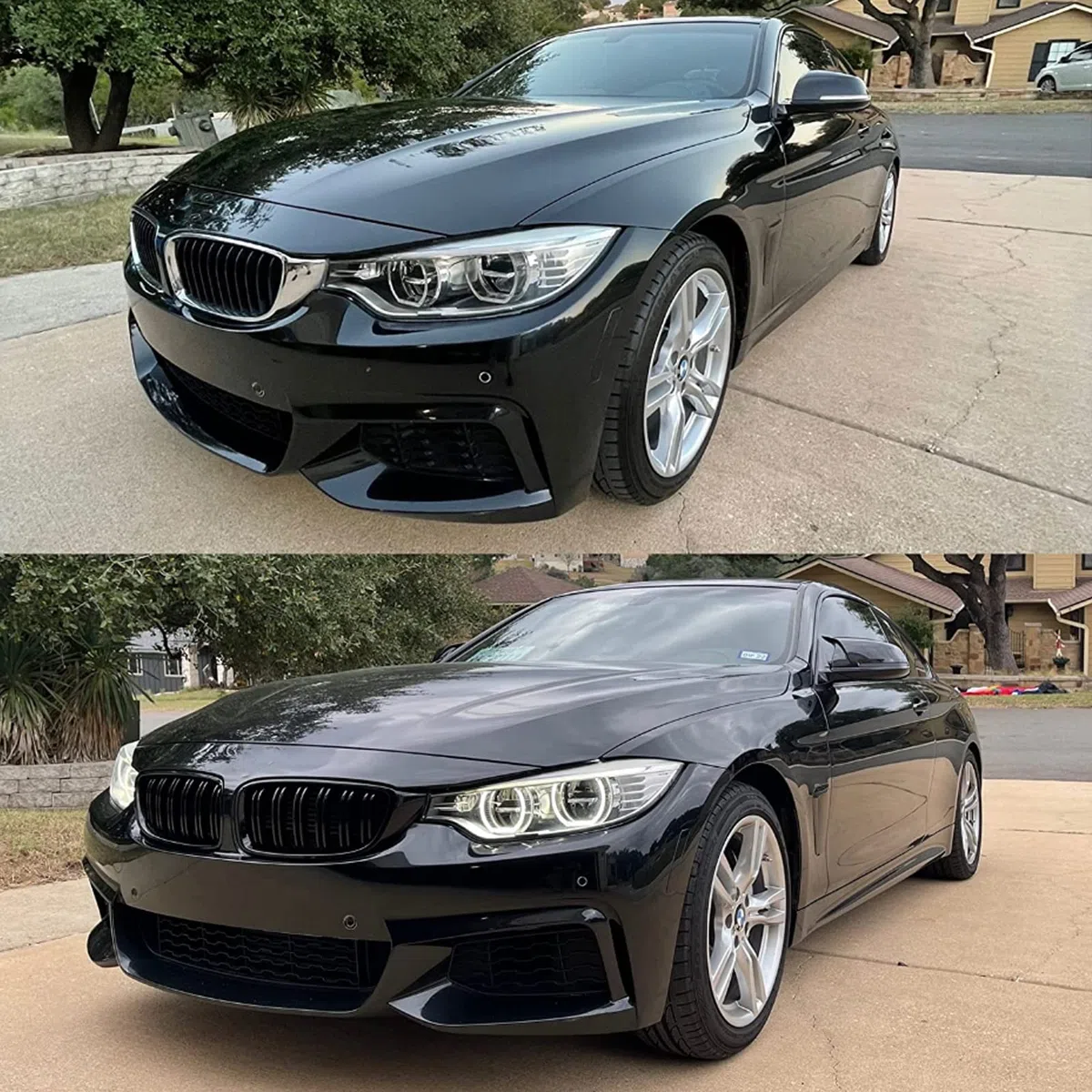 Nieren BMW 4ER F32 F33 F36 M4 2014-2020 Kühlergrill | Doppelsteg, Front Gitter,Schwarz Glanz