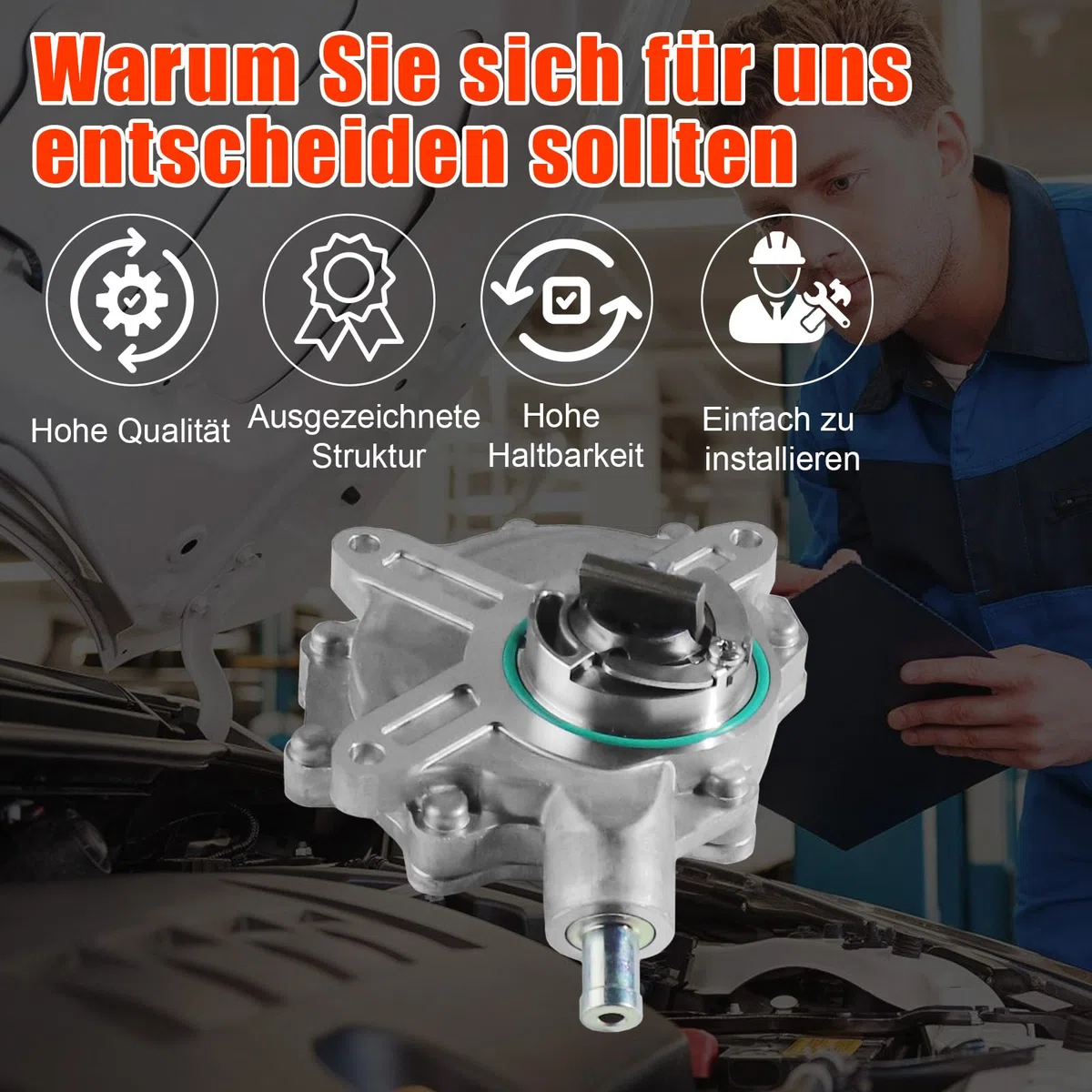 Unterdruckpumpe Bremsanlage 11667542498 11667502656 11667534236 für BMW 1er E81 3er E46 E90 E91 E92 E93 X1 E84 X3 E83 Z4 E85 Vakuumpumpe