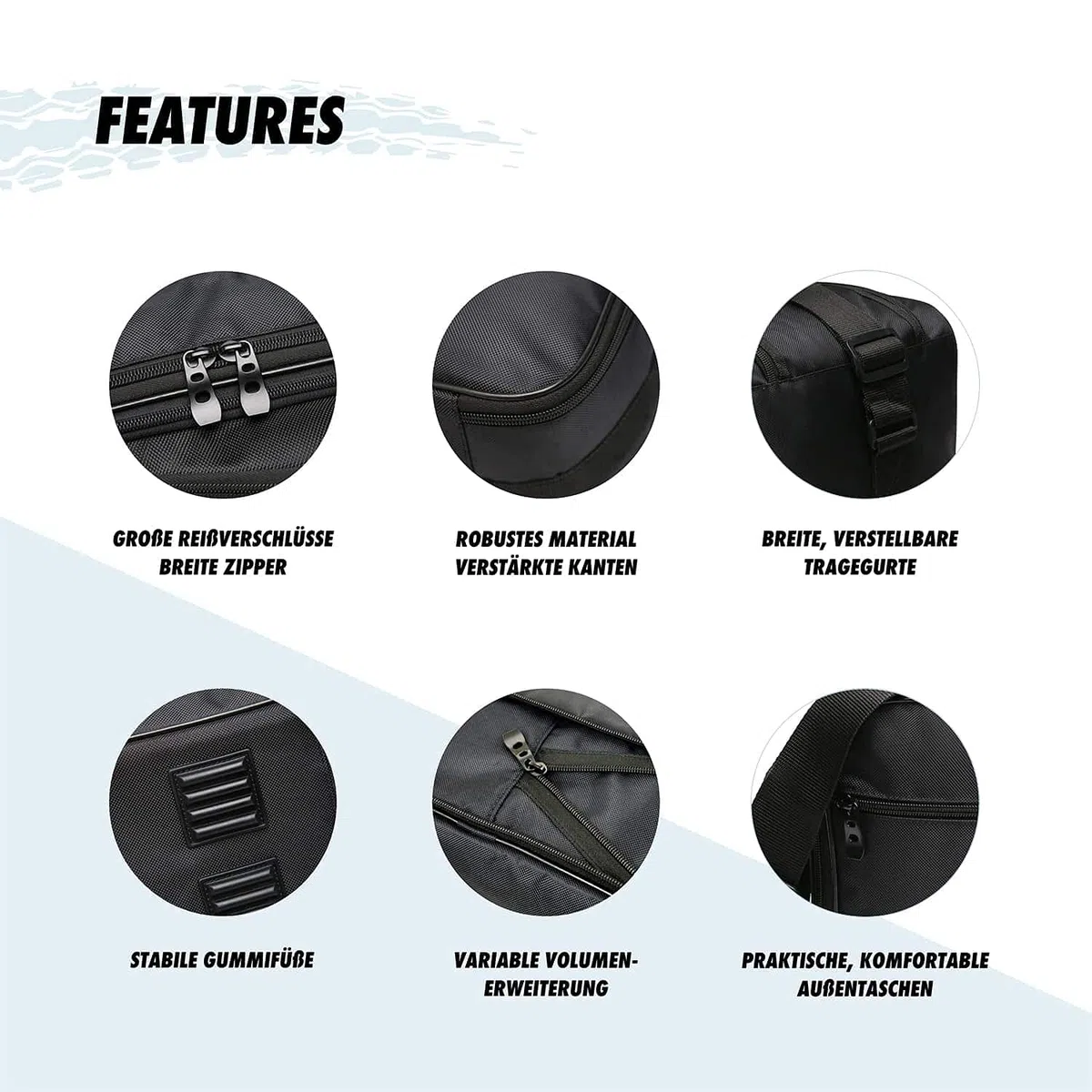 GETMORE Parts Motorradkoffer-Innentaschen Set passend zu Gepäck, Vario Seitenkoffern und Vario Top Case BMW F700GS, F800GS, R1200GS - Nr. 14+16