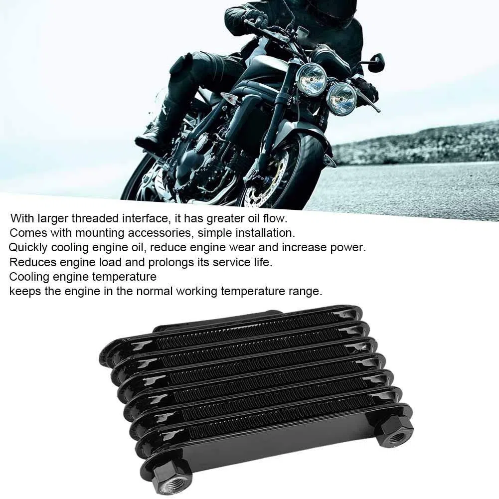 KIMISS Ölkühler 7 Reihen Universal Motor Ölkühler Kühler Kühler für Dirt Bike ATV