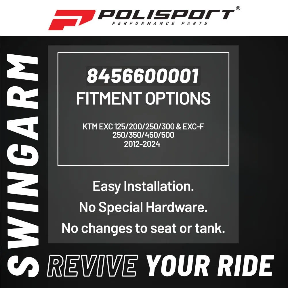 Polisport 8456600001 Schwinge Schutz, Set of 12, Schwarz