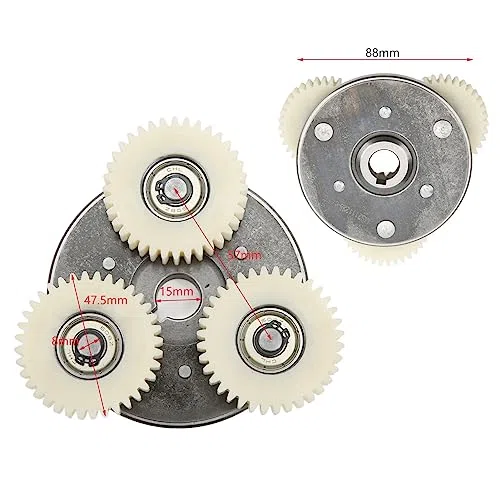 E Bike Motor Gear Clutch Kit, 36T Planetary Nylon Motor Gear Clutch Kit FüR Electric Bike 500W Zubehör für die Umrüstung von Elektrofahrrädern