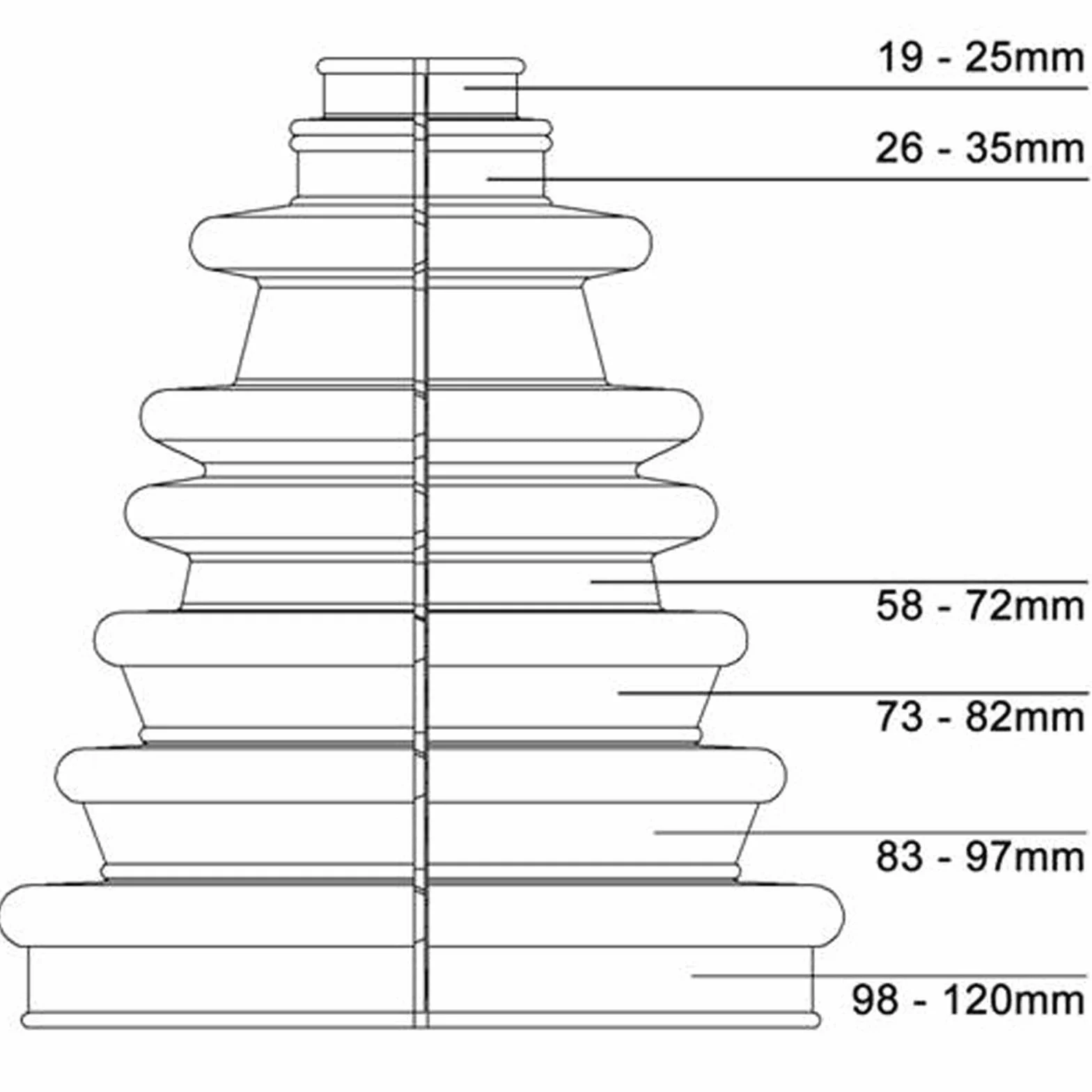 BandelOne enthält 2x Universal Quick Fit Achsmanschette zum Kleben Klebemanschette Antriebswelle