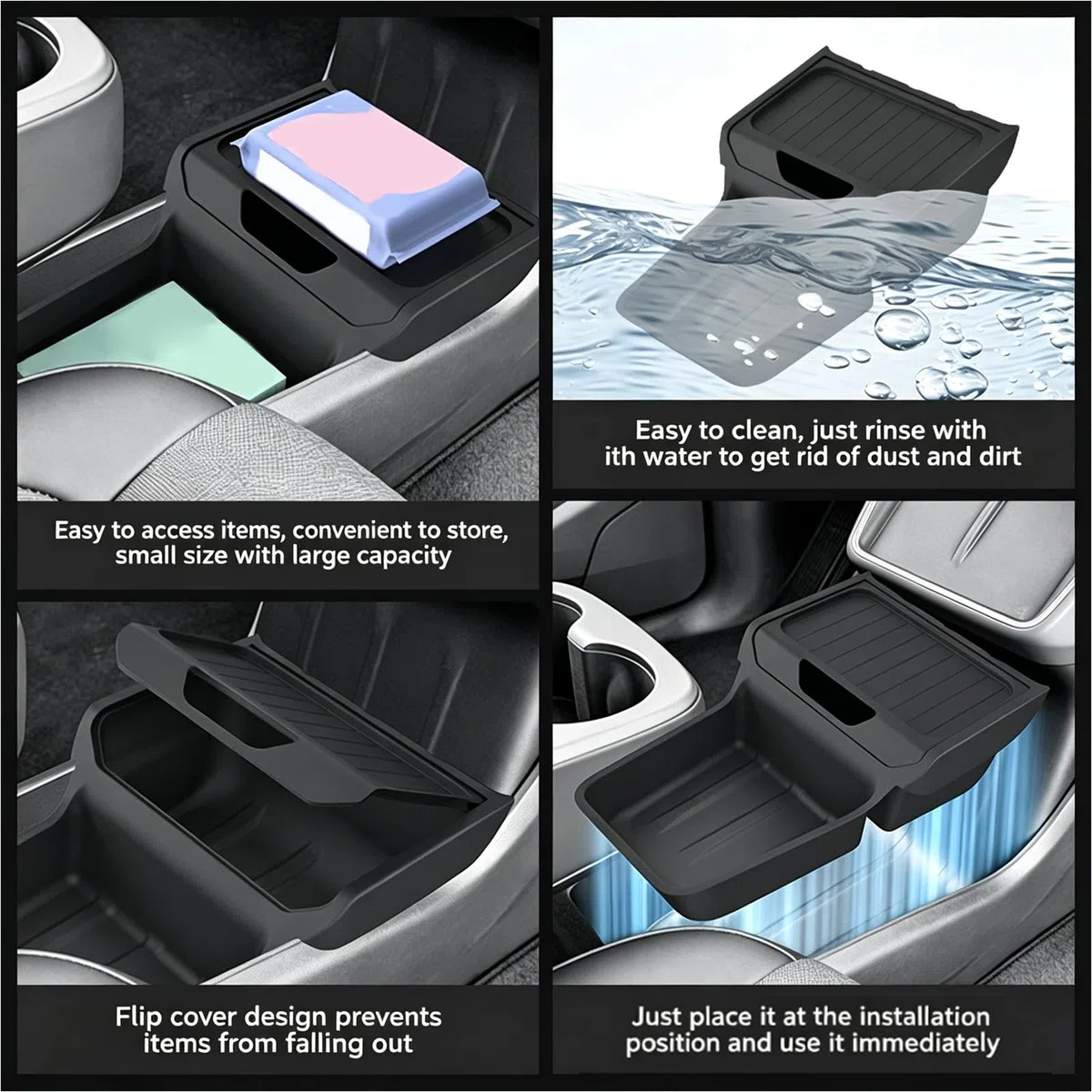 Mittelkonsole Organizer für Tesla Model Y Juniper Standard 2026 2025 Mittelkonsole untere Aufbewahrungsbox für Modell Y 2025 2026 Zubehör