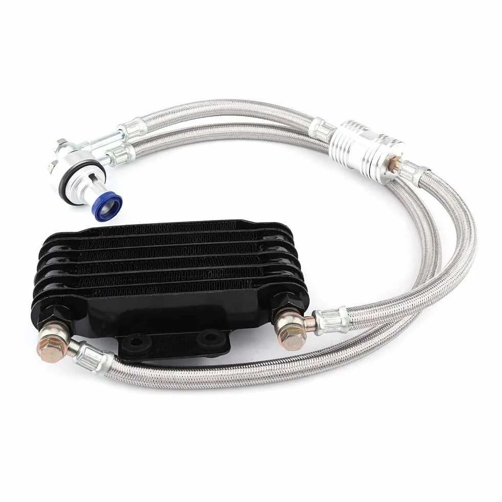 Ölkühler,Yctze Motorrad Motorölkühler Ölkühlung Kühler System Kit Ersatz für CB CG 100CC-250CC(85ML-schwarz) für ölkühler universal,ölkühler set,ölkühler Ölkühler Motorölkühler Ölkühler Kühlung Motorr
