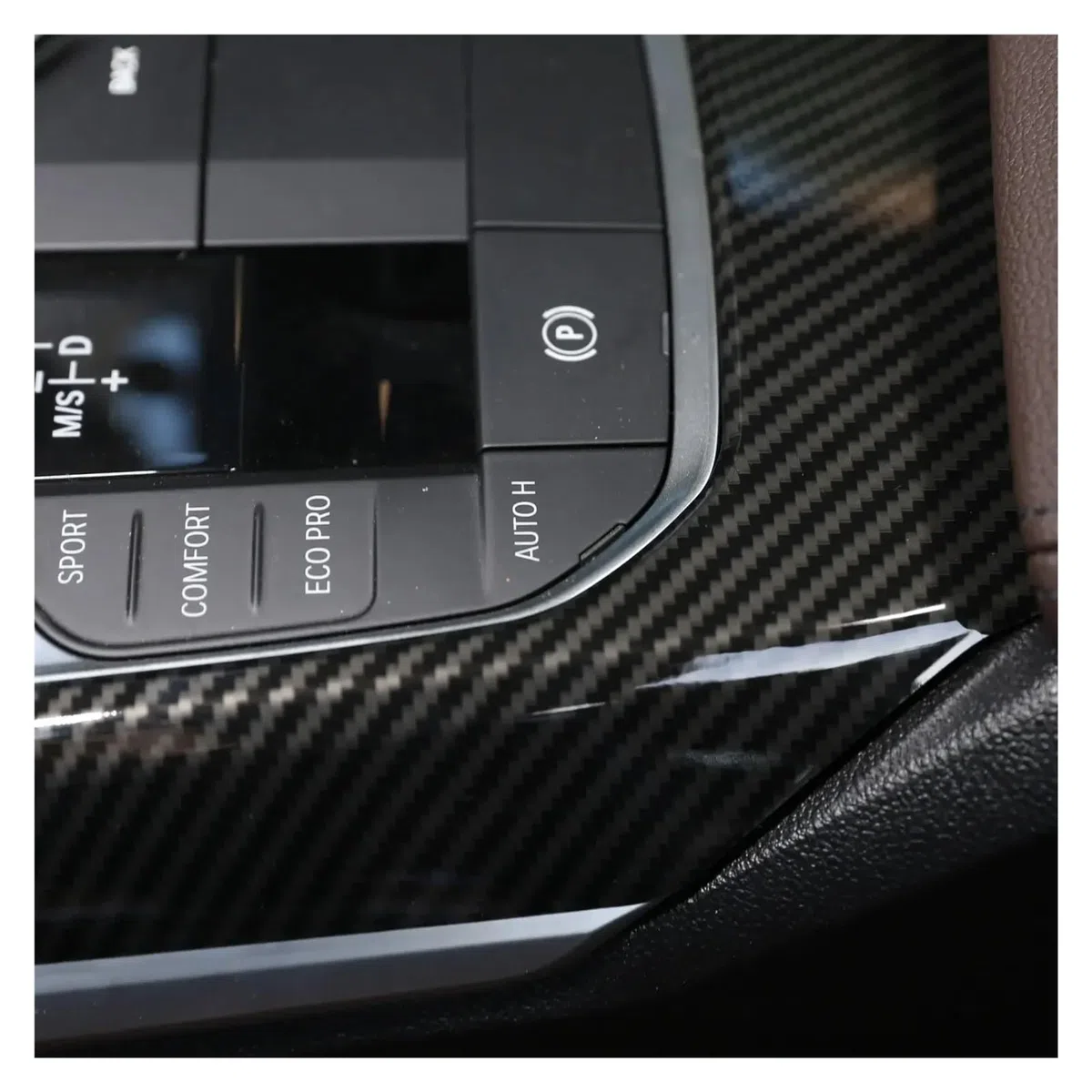 Kompatibel mit BMW 3er-Serie 4er-Serie G20 G21 G22 2020–2022, ABS-Kohlefaser, Auto-Schalttafel-Abdeckung, Innenausstattung, Zieraufkleber, Autozubehör