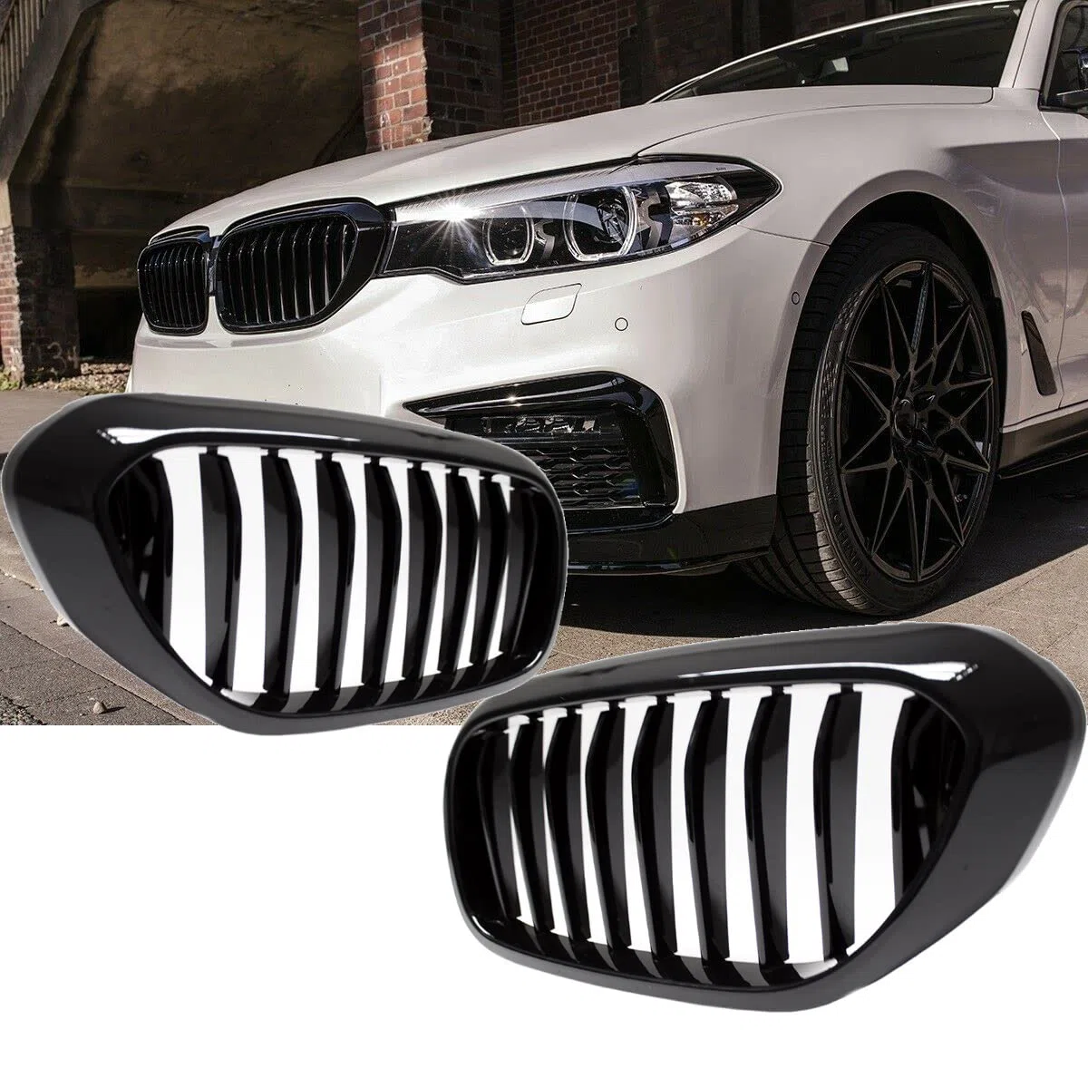 DM Autoteile Set Sport-Performance Kühlergrill schwarz glänzend 5er G30 G31 ab 2017-2020