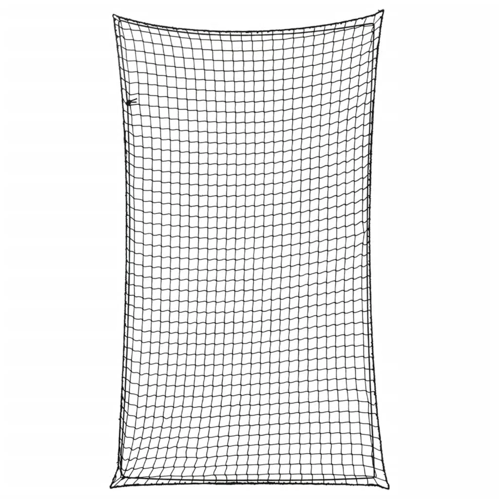Anhängernetz mit Gummiseil Schwarz aus PP 6 x 3,5 m, 45 x 45 mm Maschen, 3 mm Kordel, UV-beständig, wetterfest, für Anhänger, Lkw, SUV, Dachgepäckträger und Ladungssicherung