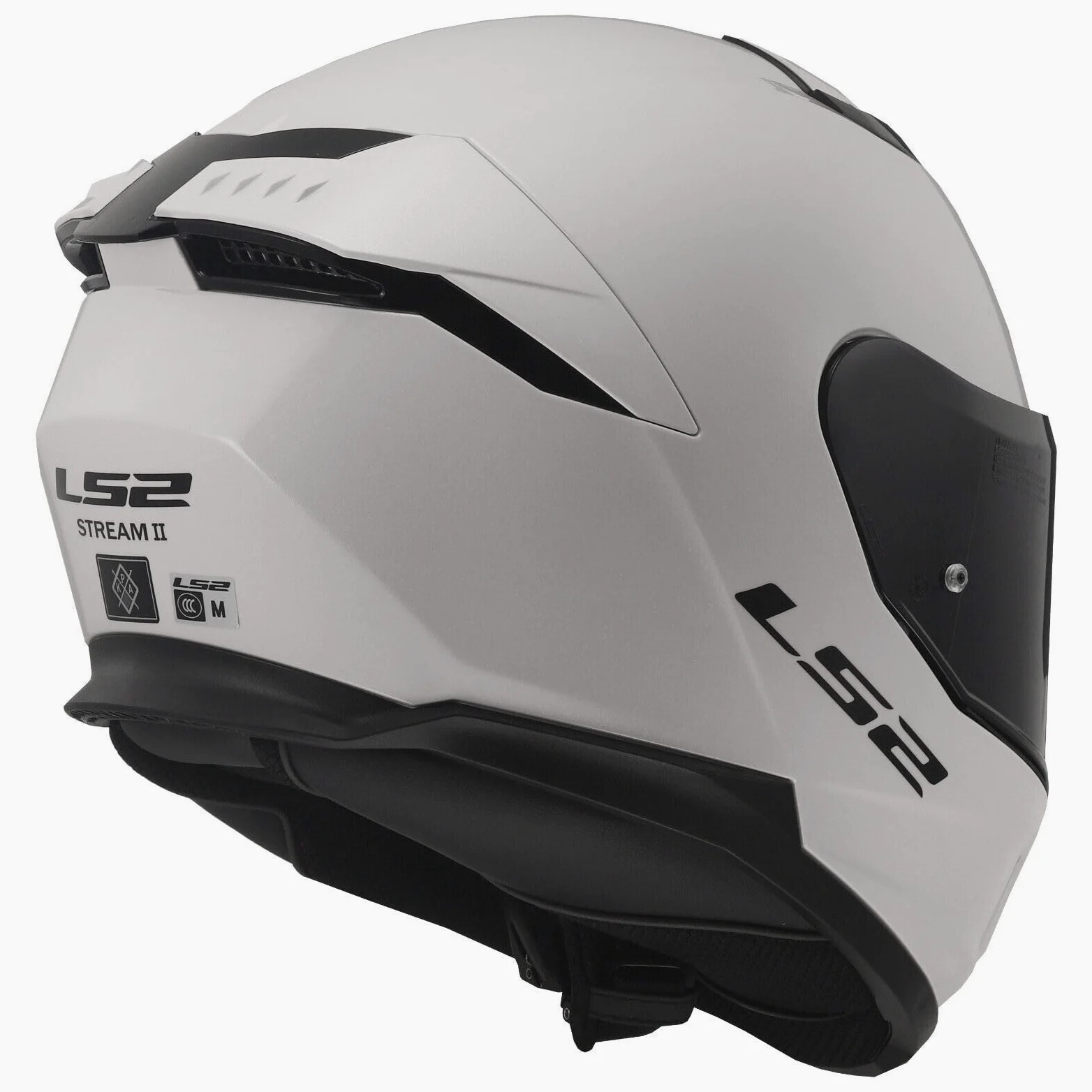 LS2, Integraler Motorradhelm Stream II SOLID Gloss White, L