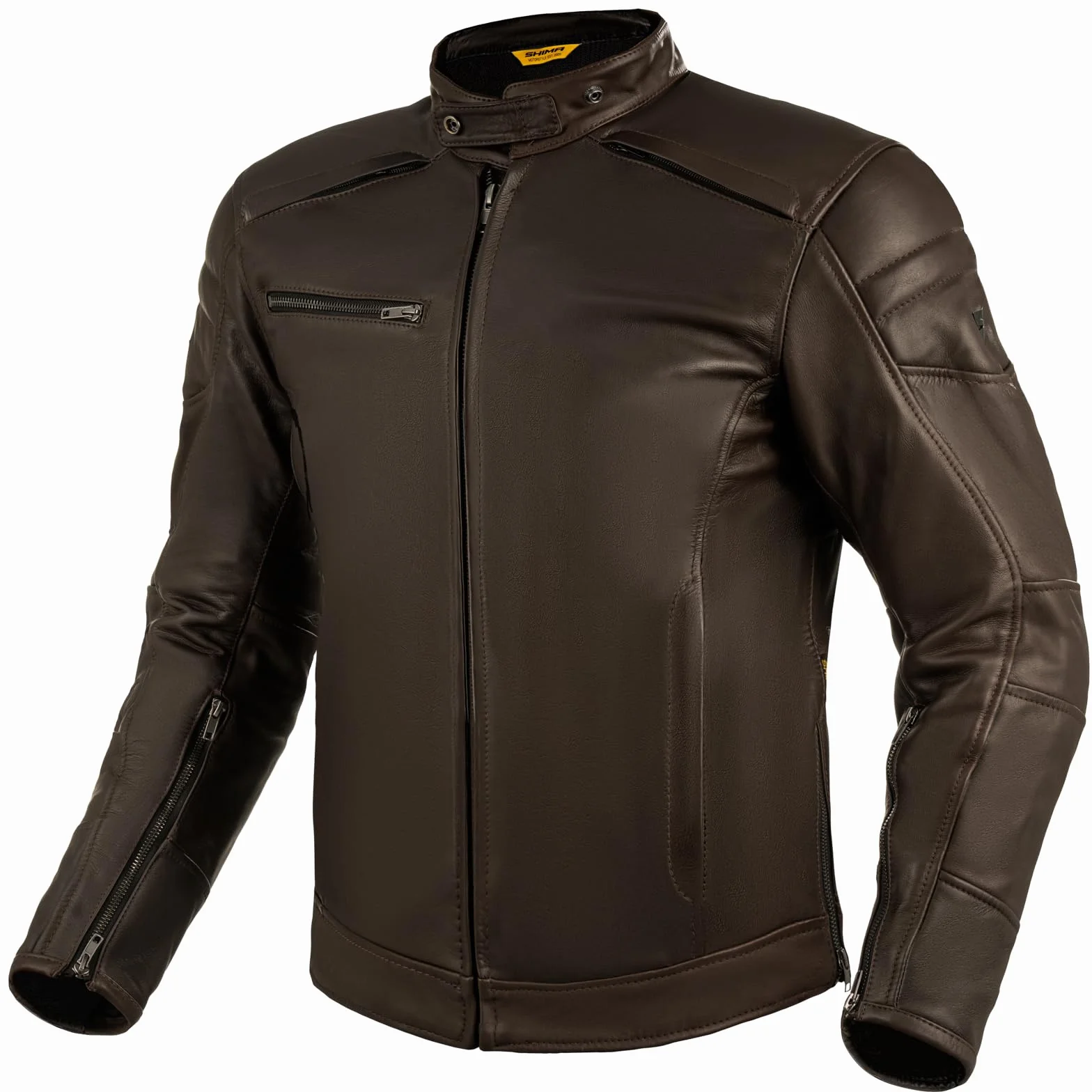 SHIMA Blake Motorrad Jacke Herren mit Protektoren Leder Sommer Schutzjacke Stadt