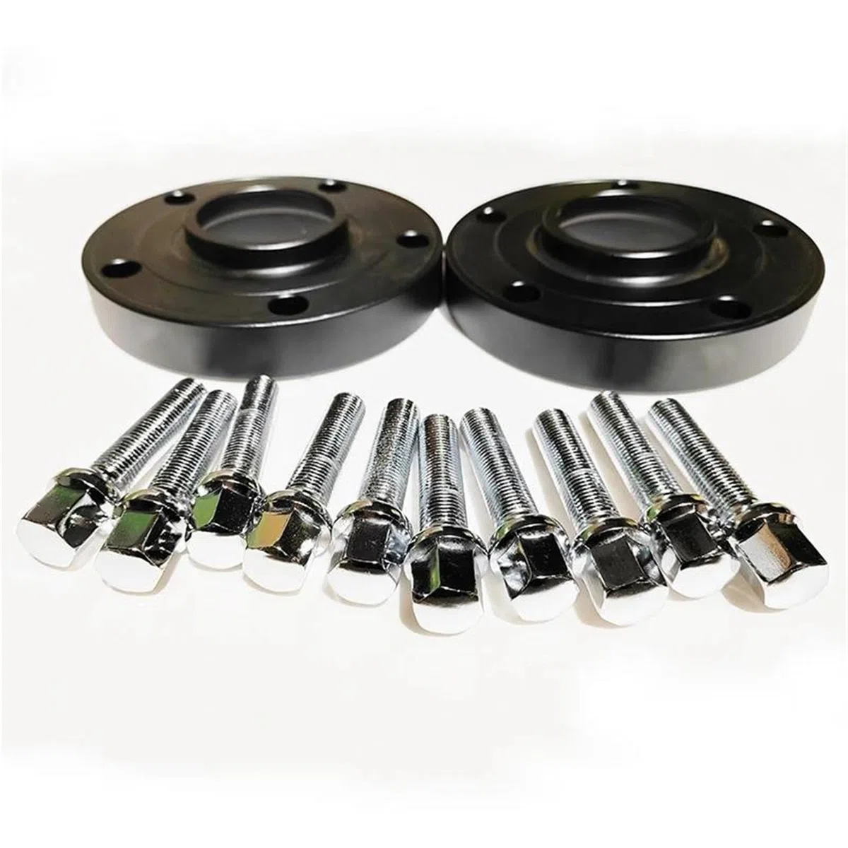 Abstandshalter für Reifenversatz 15MM 5x112 5X4.41'' I 5X4.41 Zoll 57,1mm Radverbreiterungen Mit Verbreiterten Schrauben Für Glof Für GTI(15mm black)