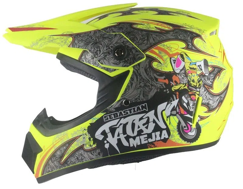 Kinder Crosshelm Mejia – Motorradhelm für Kinder, ABS-Schale, robuster Kinderhelm für Downhill, Quad und Motocross