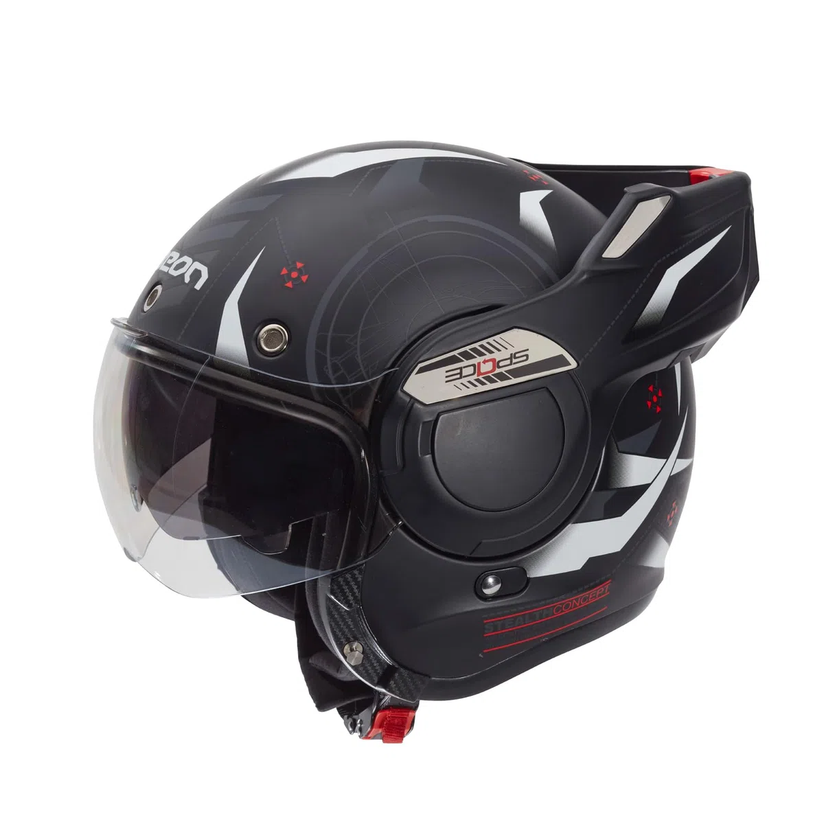 BEON Stratos Motorradhelm - Systemhelm Klapphelme mit Visier und Sonnenblende - Rollerhelm Sonnenblende - Motorrad Helm Damen & Herren - Integralhelm 180° Klappbar - Anti-Kratz-Visier - XL