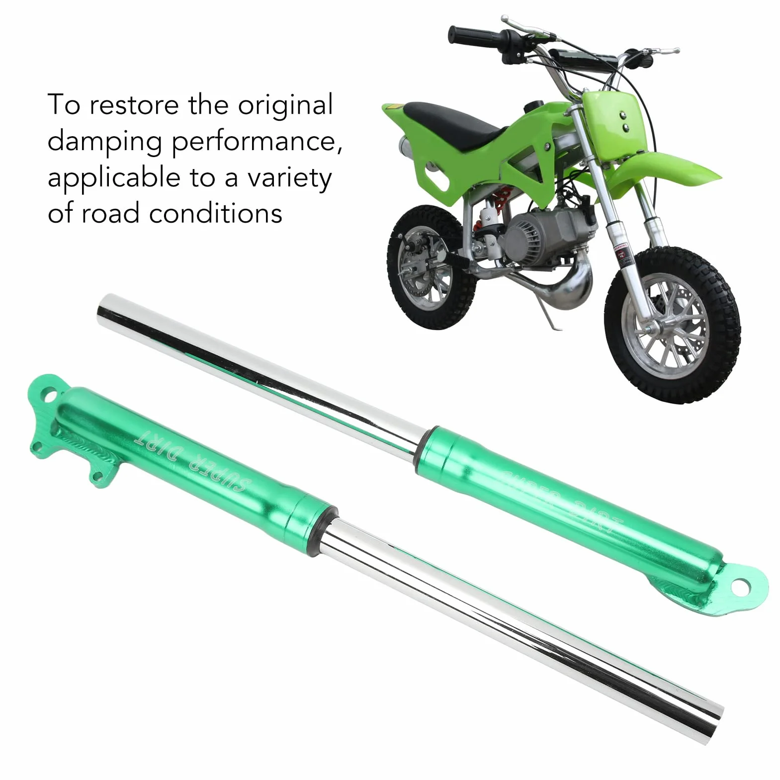 Pocket Bike Gabel Stoßdämpfer Vorderradgabel Stoßdämpfer Metalllegierung Federgabel Stoßdämpfer für Dirt Mini Pocket Bike 47 49 2 Takt