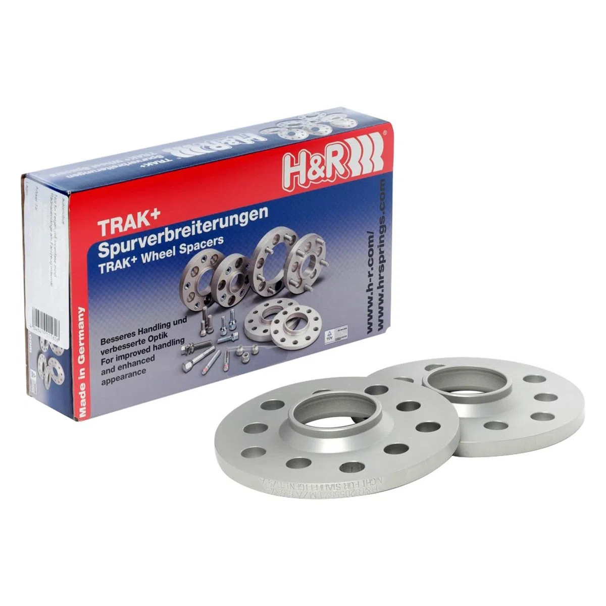 H&R DR-System Spürverbreiterungsatz 6mm pro Achse - Lochkreis 5x112 - Mittenzentrierung 66,5mm - System M14x1,5 - kompatibel mit Audi/Chrysler/Mercedes, Silber