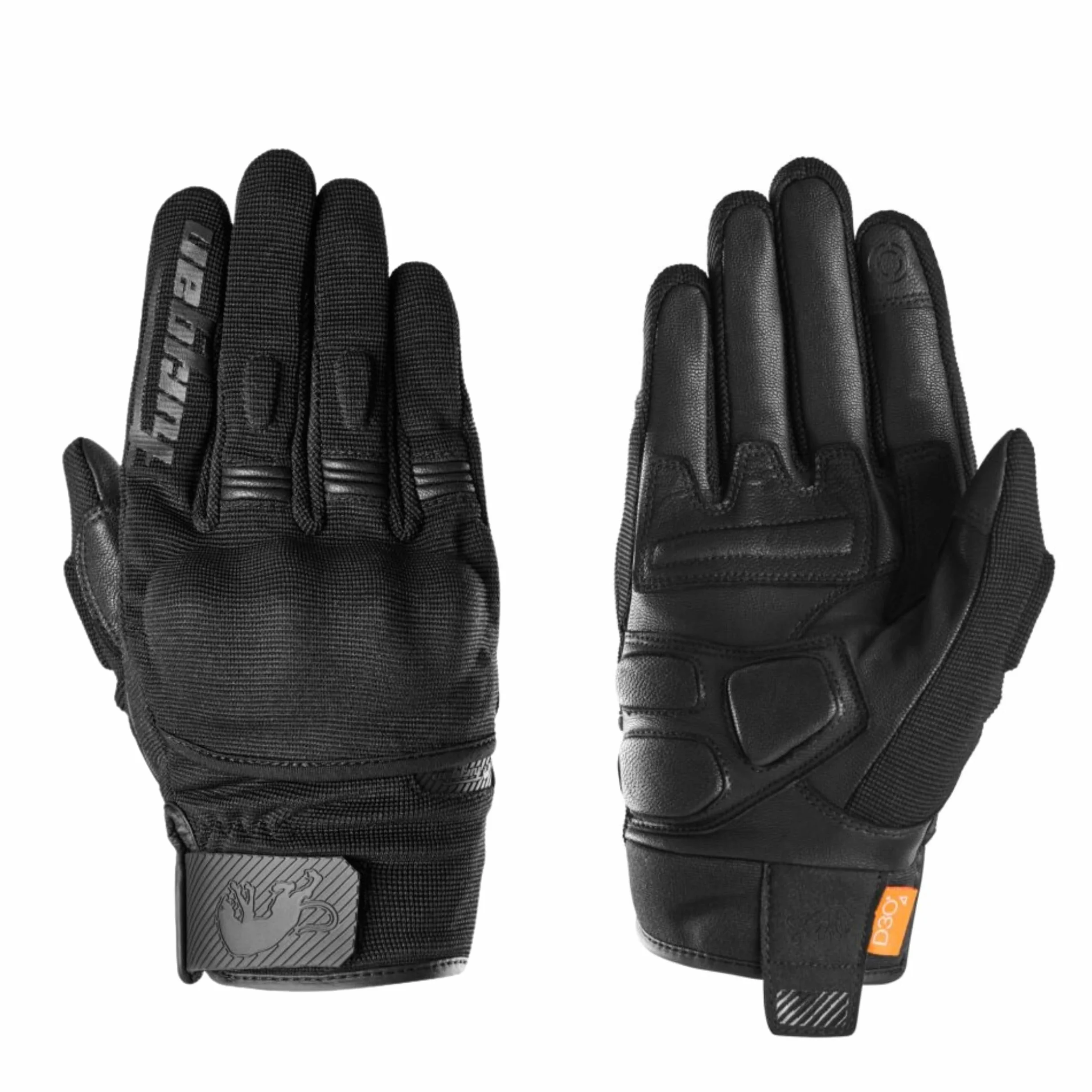 Furygan Jet D3O EVO - Motorradhandschuhe für Herren - 100% Lederhandfläche - Komfort - Sommerhandschuhe - Atmungsaktiv & Leicht - Bildschirmkompatibel - Touch Screen, Schwarz