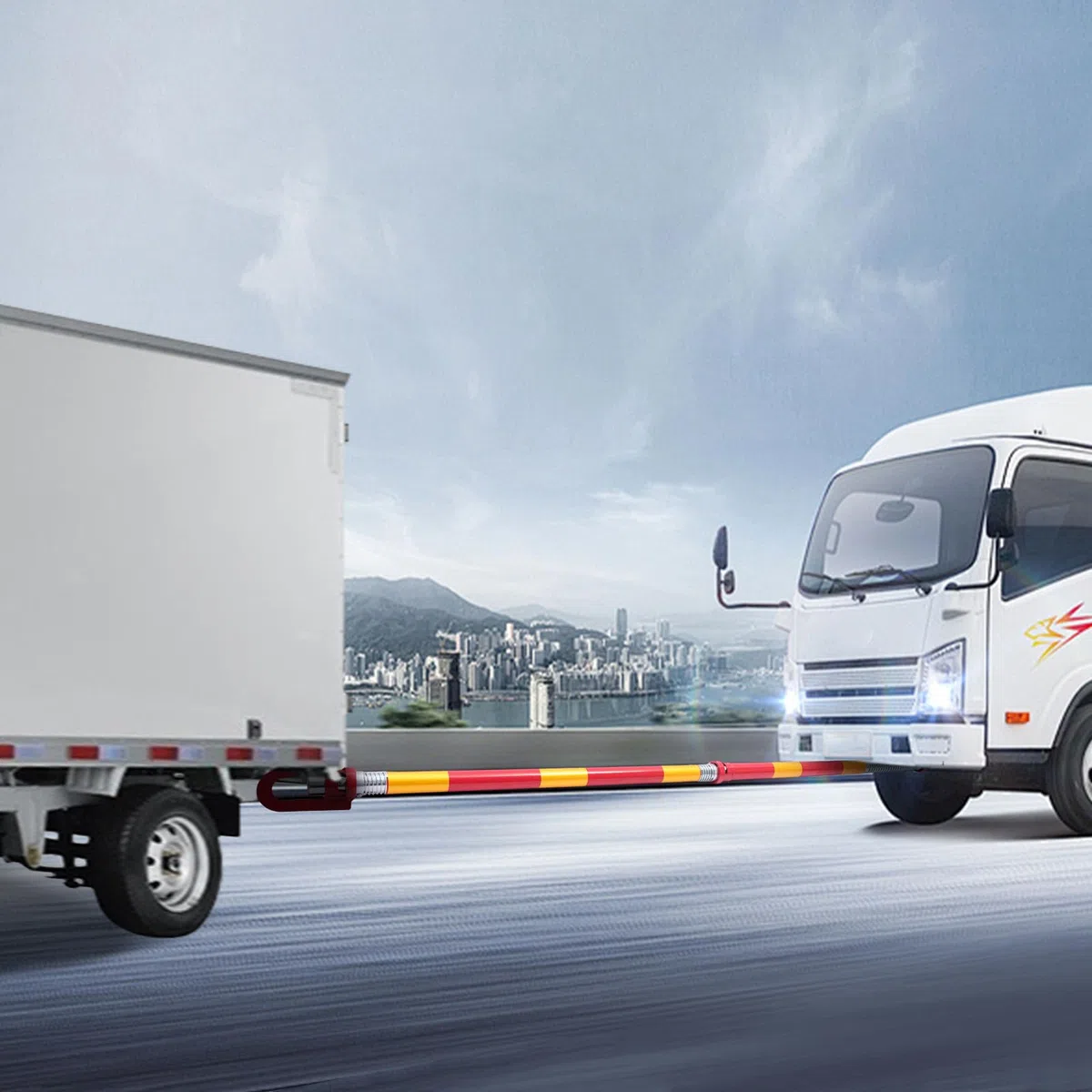 Abschleppstange 8T Tragfähigkeit - Abschleppstange für Pkw und Anhängerkupplung - Universell für Kfz, SUV, LKW, Geländewagen - Pannenhilfe