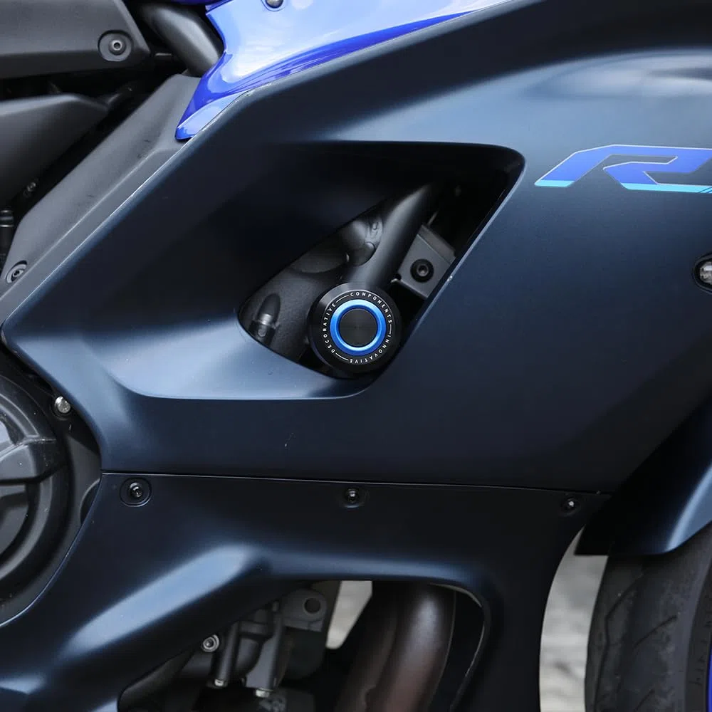 Modeer Kompatibel mit Ya.maha YZF R7 2021~2024 Motorradrahmen Antikollisions-Fallschutz Slider Crash yzfr7 r 7 Zubehör (Schwarz)