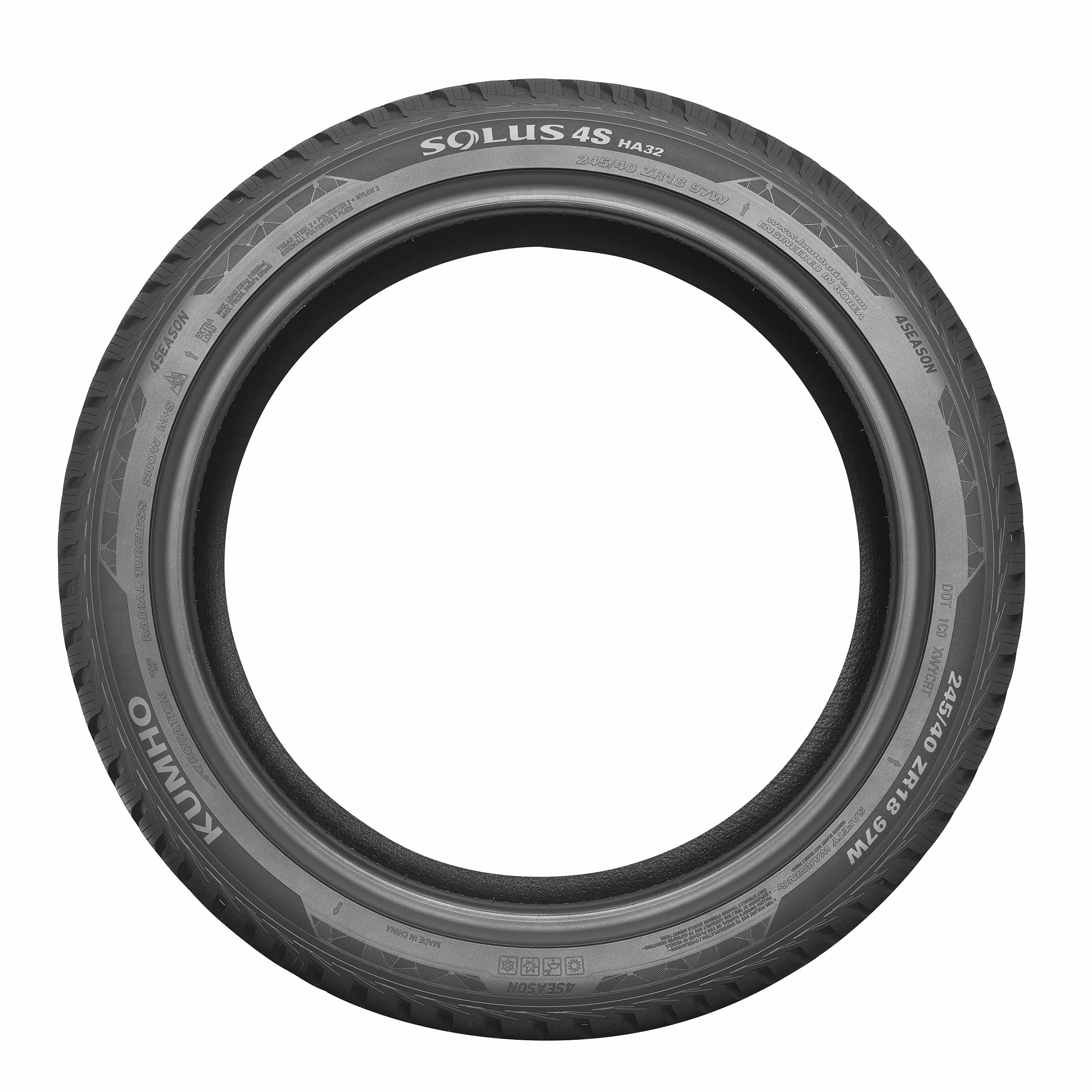 Kumho 195/65 R15 91H Solus HA32 M+S PKW Ganzjahresreifen, 195/65R15 91H - M+S/3PMSF