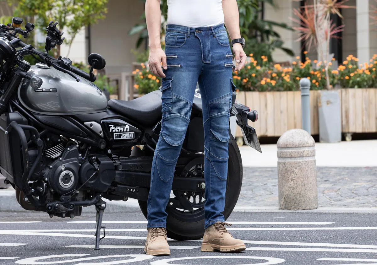 Motorrad Jeans mit entferbarer CE-Schutzausrüstung und Einstellbaren Luftdüsen für saisonengebundene Ride-Komfort