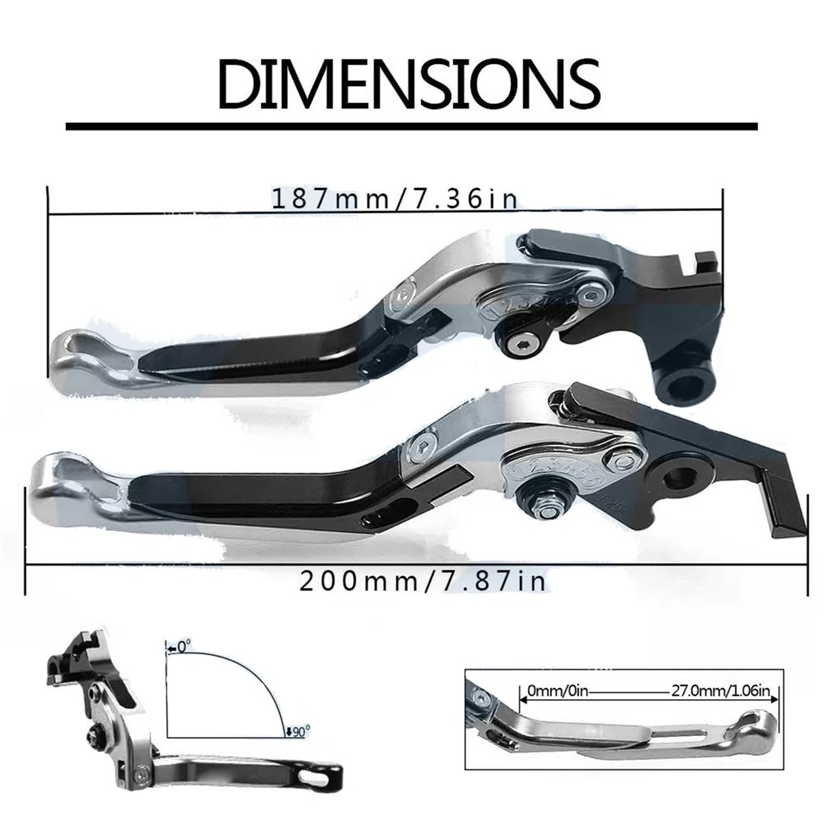 Bremshebel Für Yamaha TMAX500 TMAX530 T-Max 500 530 2008-2018 2019 2020 2021 2022 2023 Motorrad Bremse Kupplung Hebel Lenker Griffe Enden(Gold 2)