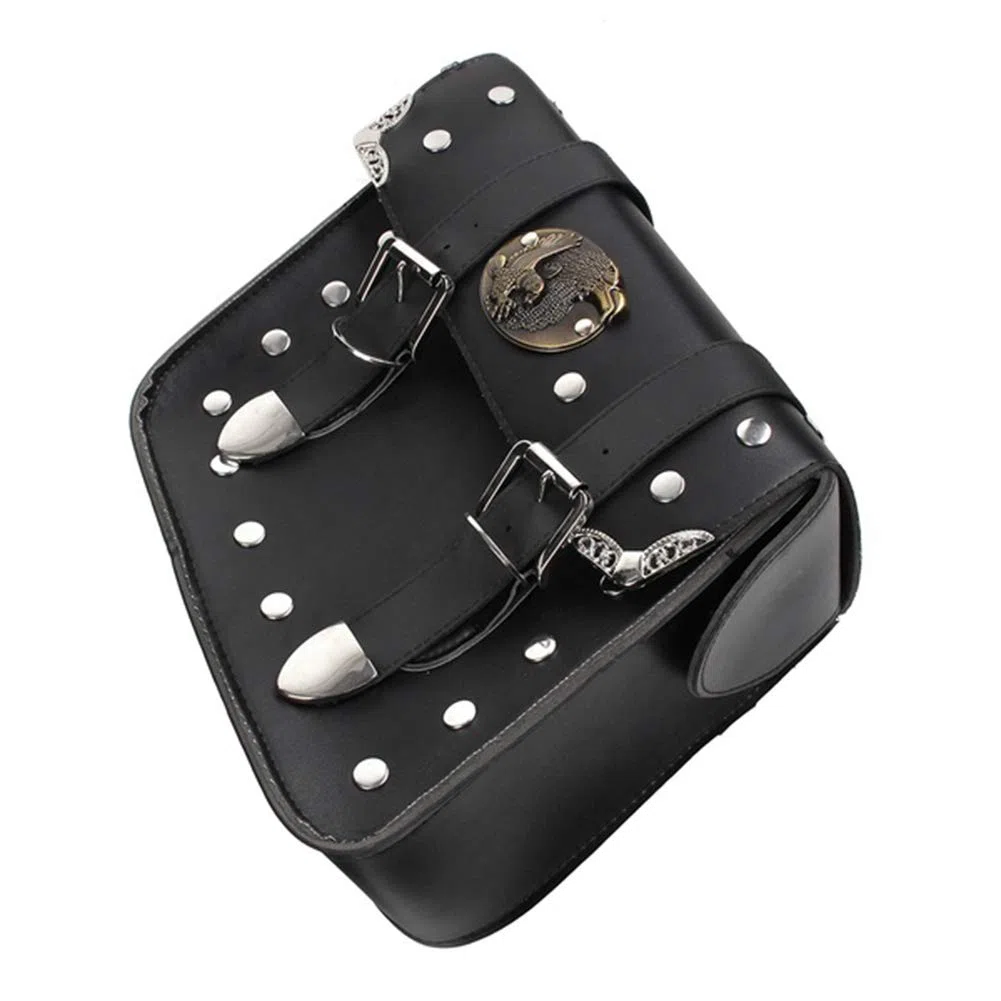 Motorrad-Satteltasche, Universelle PU-Leder-Motorrad-Satteltaschen Sattelwerkzeugtaschen Linke und Rechte Tasche Auto-Innenraum