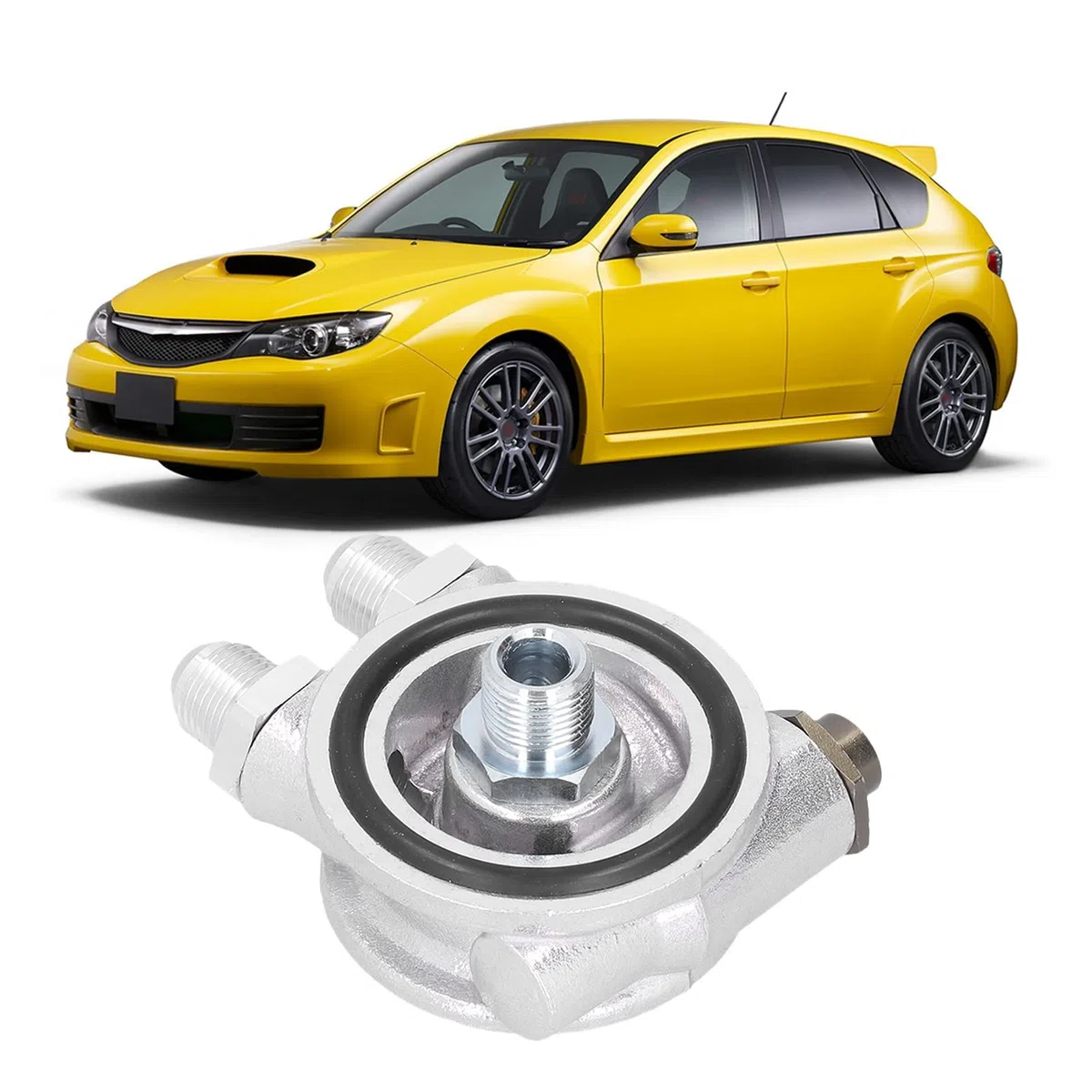 Ölkühler-Filter-Sandwichplatte, Thermostat-Adapter-Set, 3/4 Zoll 16 UNF AN10 M18 X 1,5 Mm, Passend für Universal-Autos