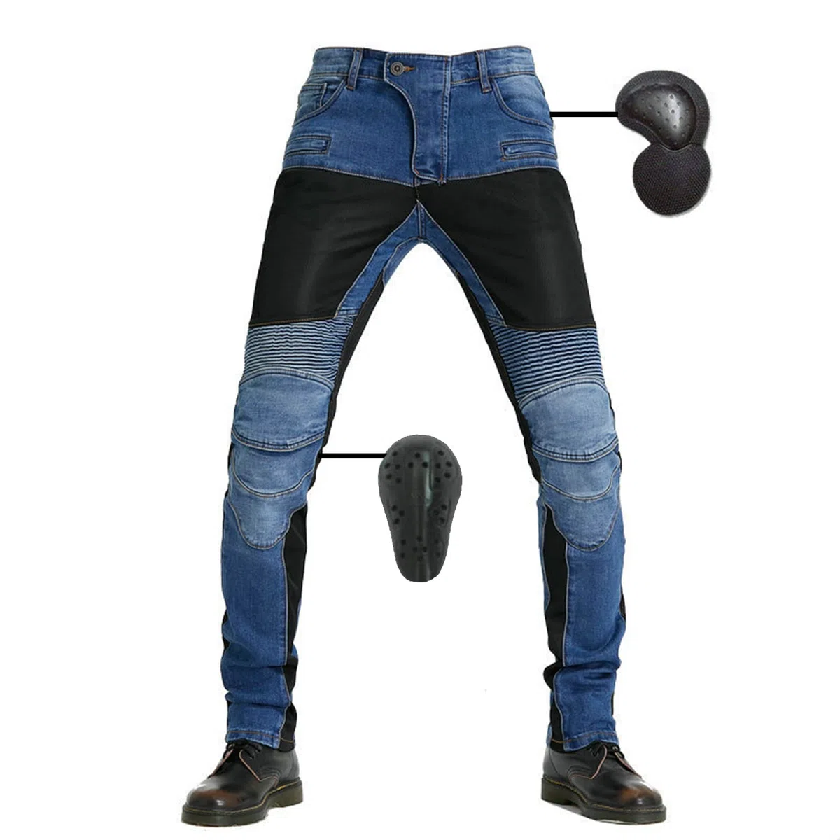 Herren Damen Motorradhose Mit Protektoren Schutzauskleidung Motorradjeans Denim Motorrad Hose, Stilvolle Motorradjeans