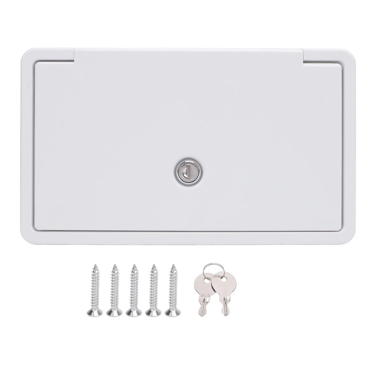 Wohnmobil Gepäcktür mit Sicherheitsschloss, ABS-Aufbewahrungsfach 266x156x48mm geschlossene Ablagebox für Werkzeuge und Zubehör, passend für Campingwohnmobile und Reisemob
