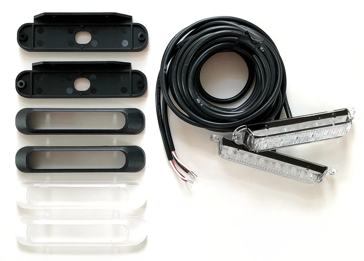 LED Tagfahrleuchten Set - vorne - Compact - 12V/24V - E9 - wasserdicht - Paar - für PKW LKW Wohnmobil