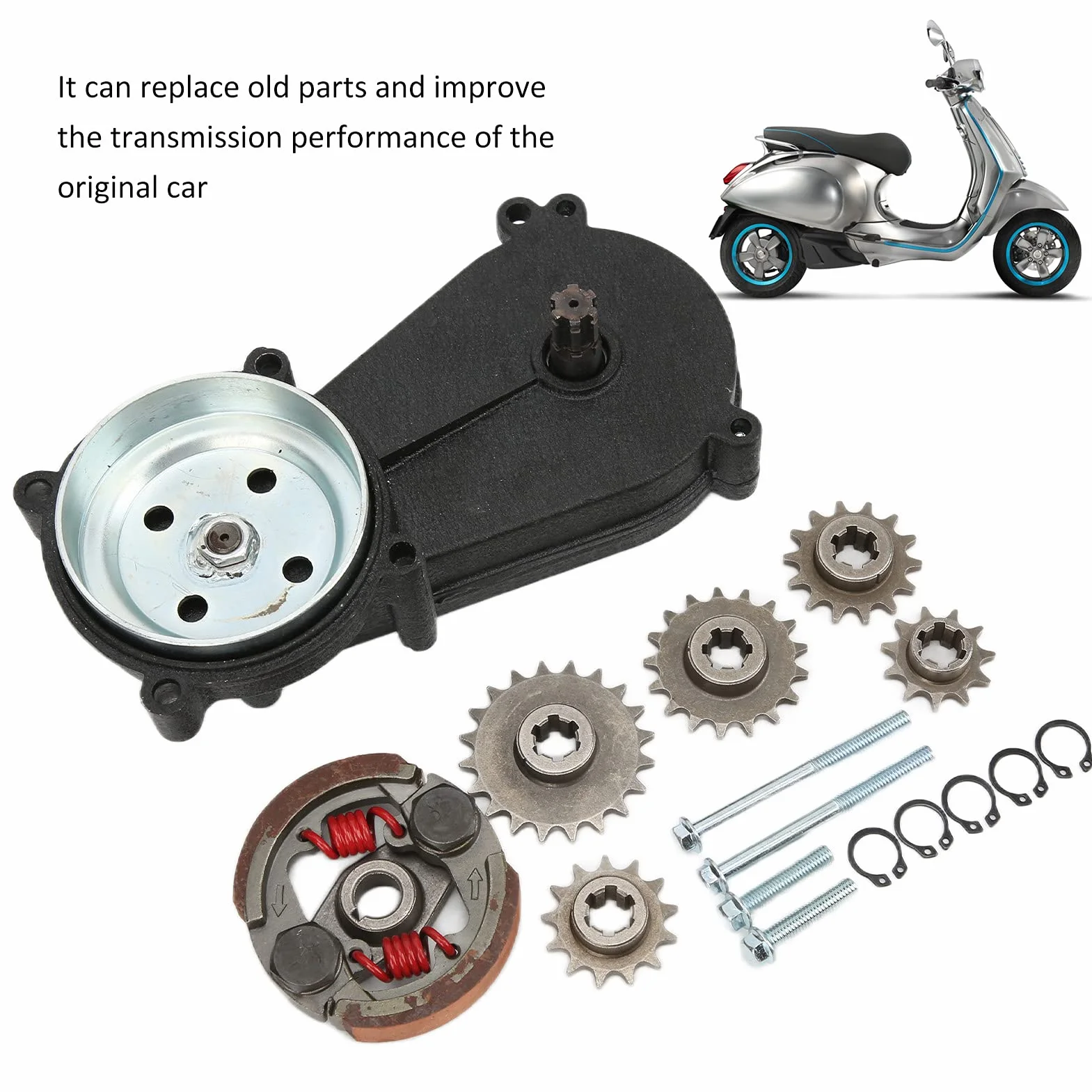 Getriebe, Angepasste Kupplung Kosteneffektiver, langlebiger Ersatz für 43cc 47cc 49cc 2 Takt Pocket Mini Bike Scooter ATV für zu Hause für Auto Shop
