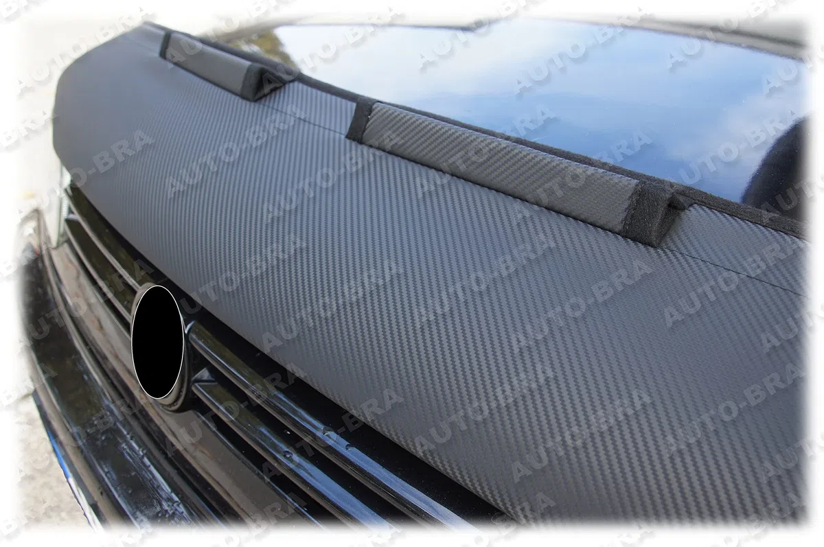Carbon Optik Bra AB-00790 Auto Bra kompatibel mit Seat Alhambra ab 2010 Haubenbra Steinschlagschutz Tuning Bonnet Bra