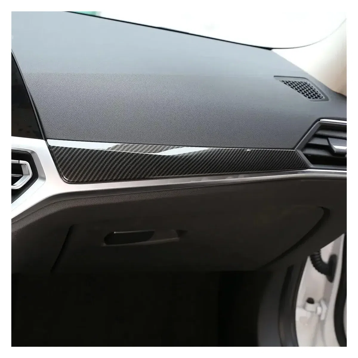 Kompatibel mit BMW 3er-Serie 4er-Serie G20 G21 G22 2020–2022, ABS-Kohlefaser, Auto-Schalttafel-Abdeckung, Innenausstattung, Zieraufkleber, Autozubehör