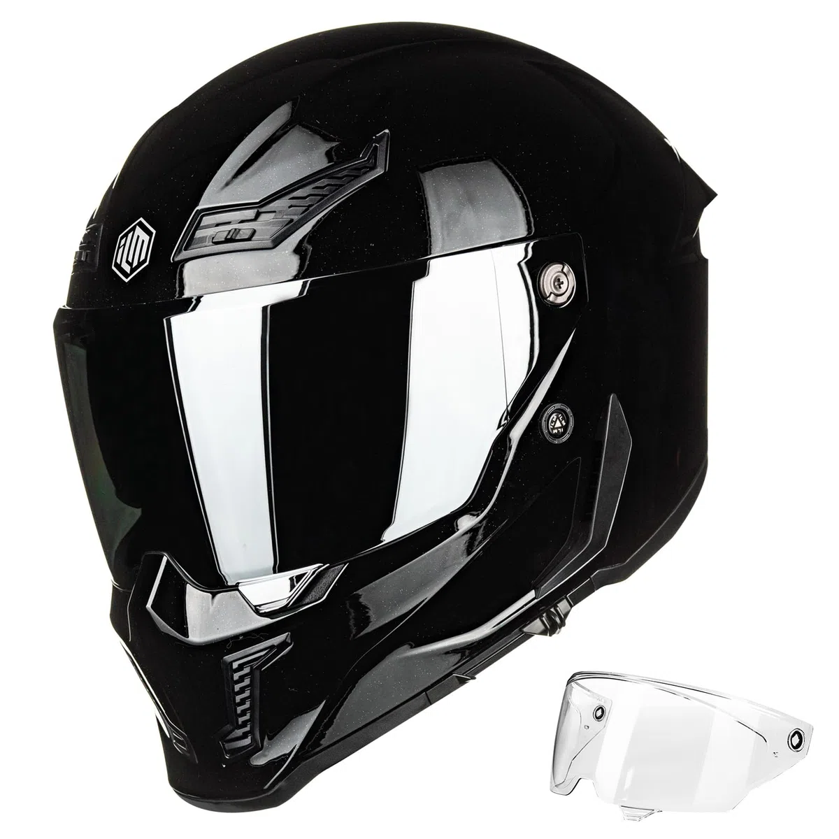 ILM Motorradhelm Integralhelm Herren Damen für Erwachsene Full Face DOT ECE Dual Visor Street Racing Helm mit Pinlock Modell MF509