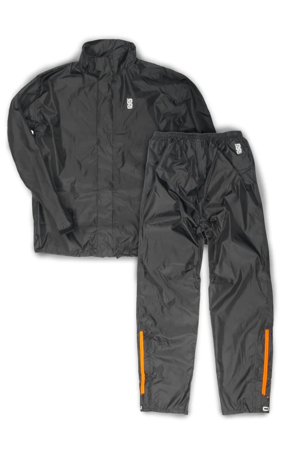 OJ System Motorrad Regenset schwarz leicht kompakt Jacke und Hose